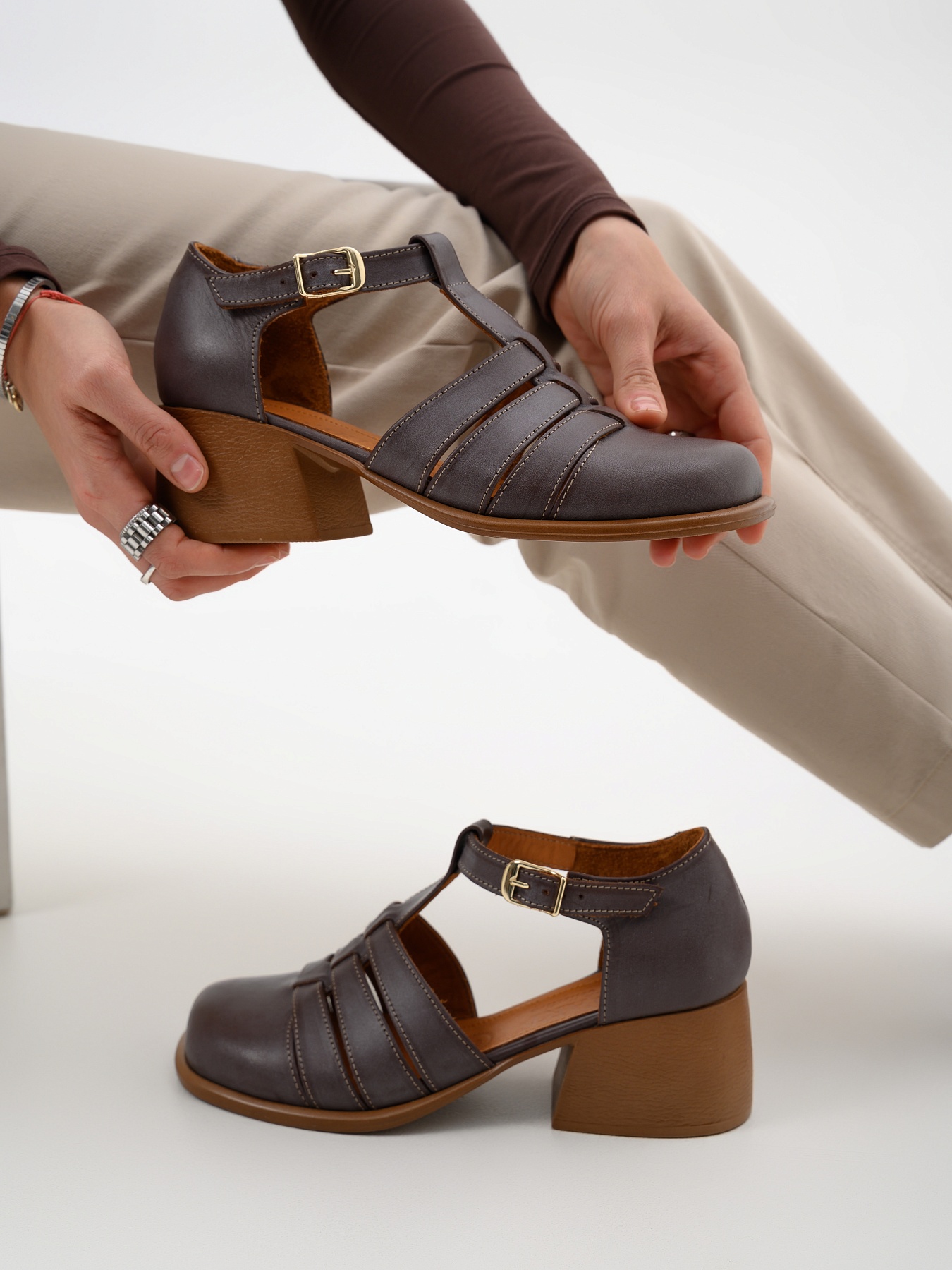 картинка Босоножки ED'ART 5036.23663'bе.Вакса коричневый от интернет магазина