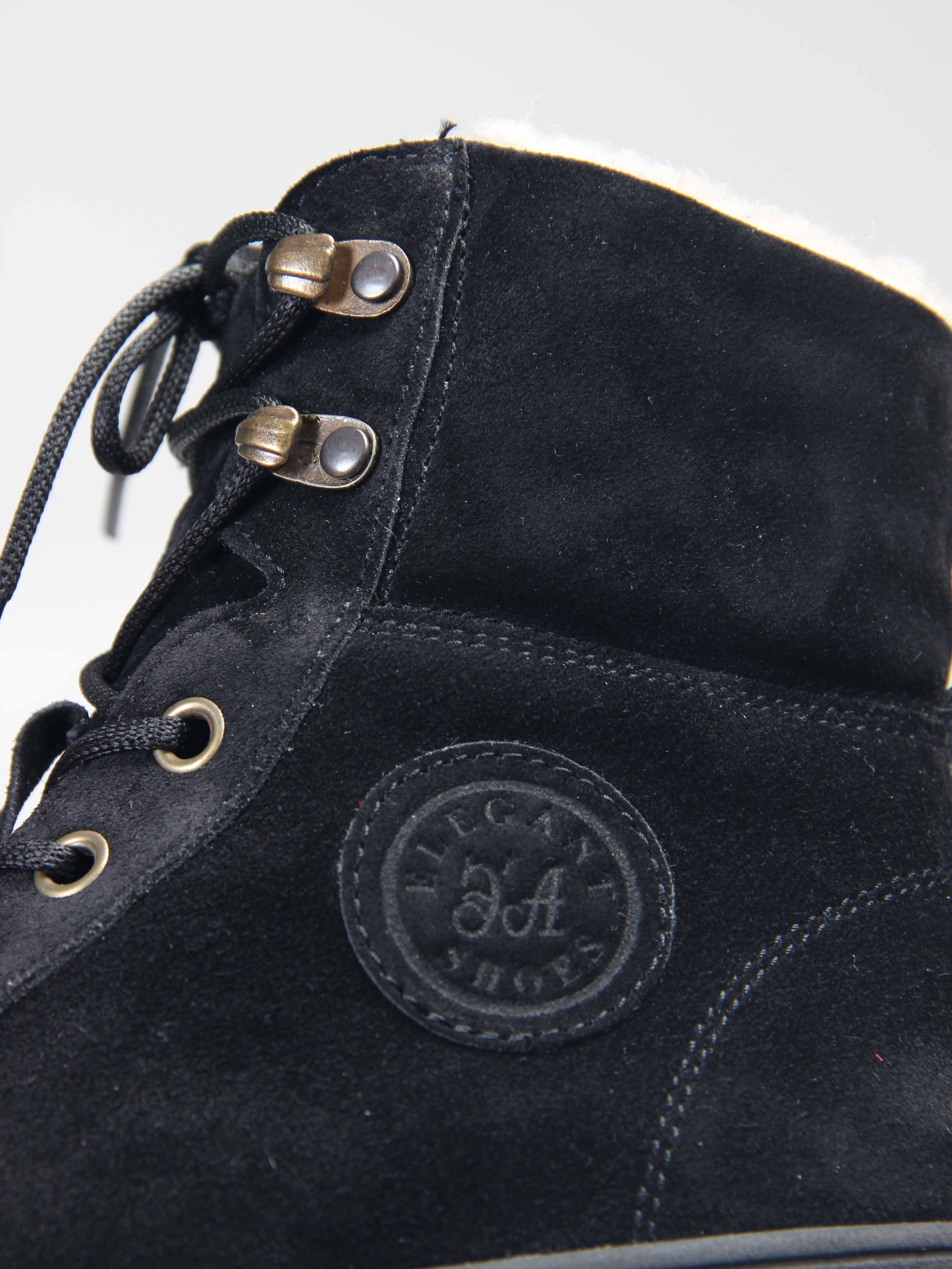 картинка Ботинки ED'ART 219.warm'bl. черный замша от интернет магазина