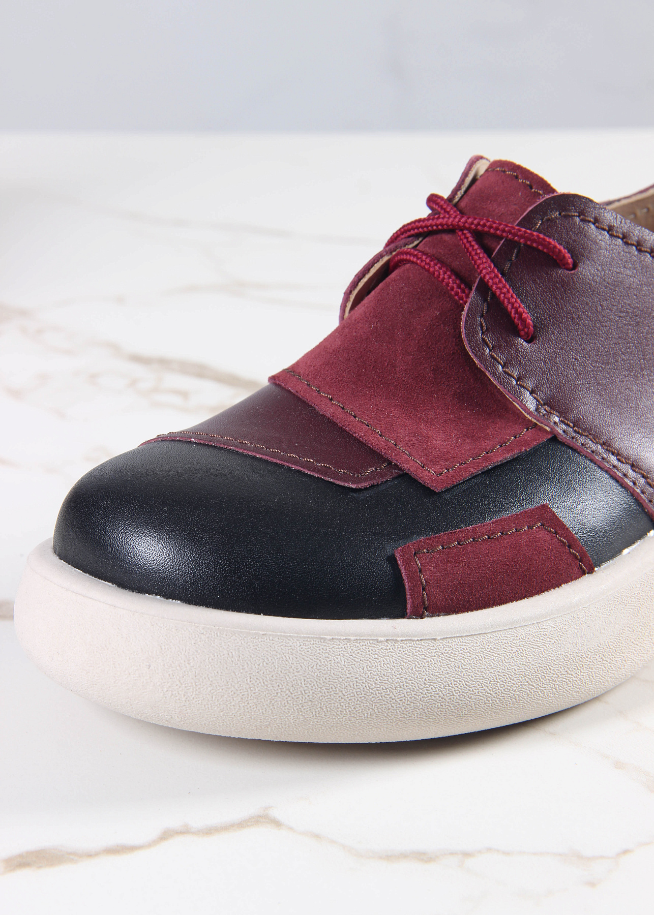 картинка Полуботинки туфли ED'ART 205.927'be. черный бордо от интернет магазина