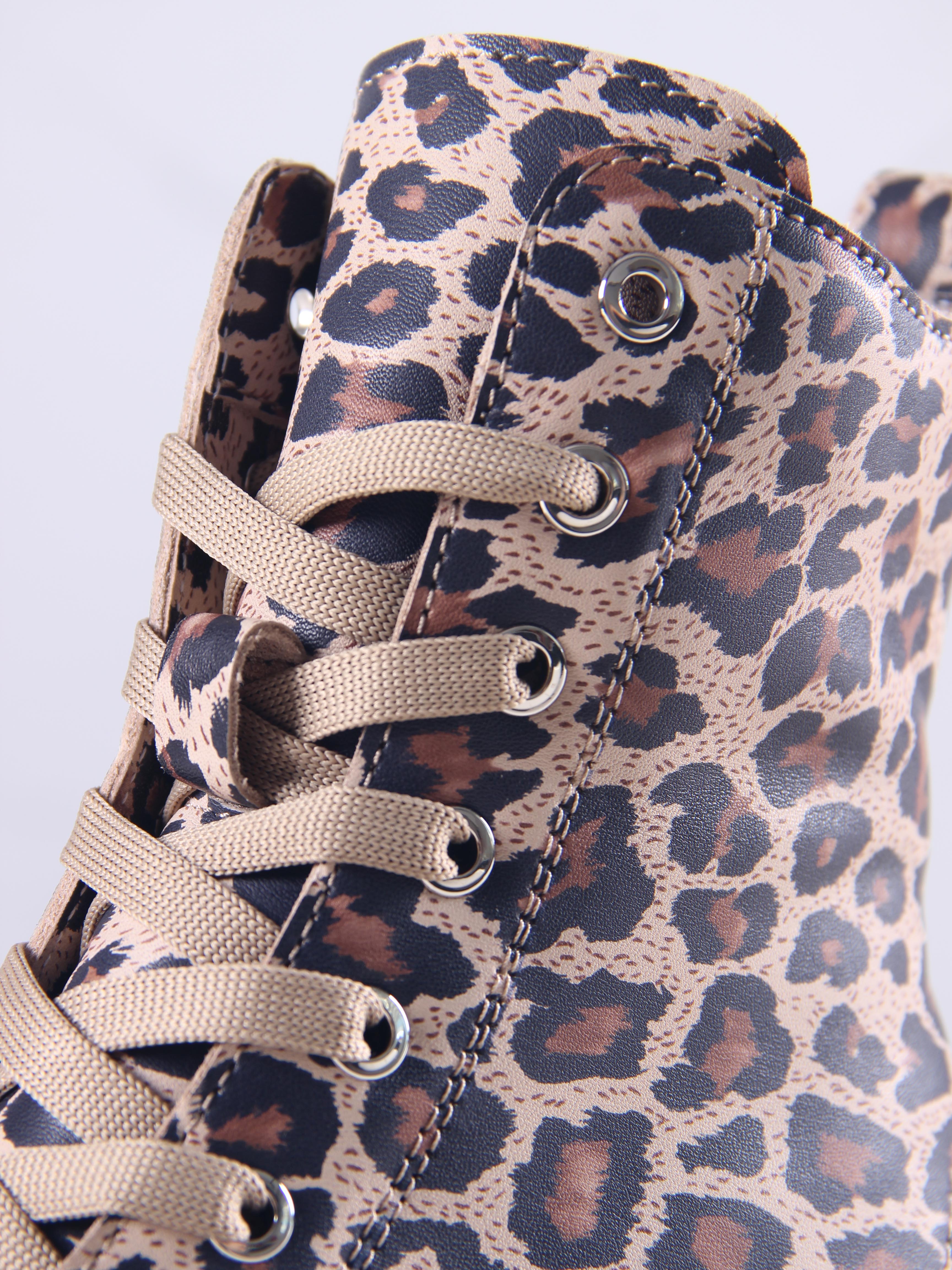 картинка Ботинки ED'ART 215.warm'br. бежевый леопард от интернет магазина