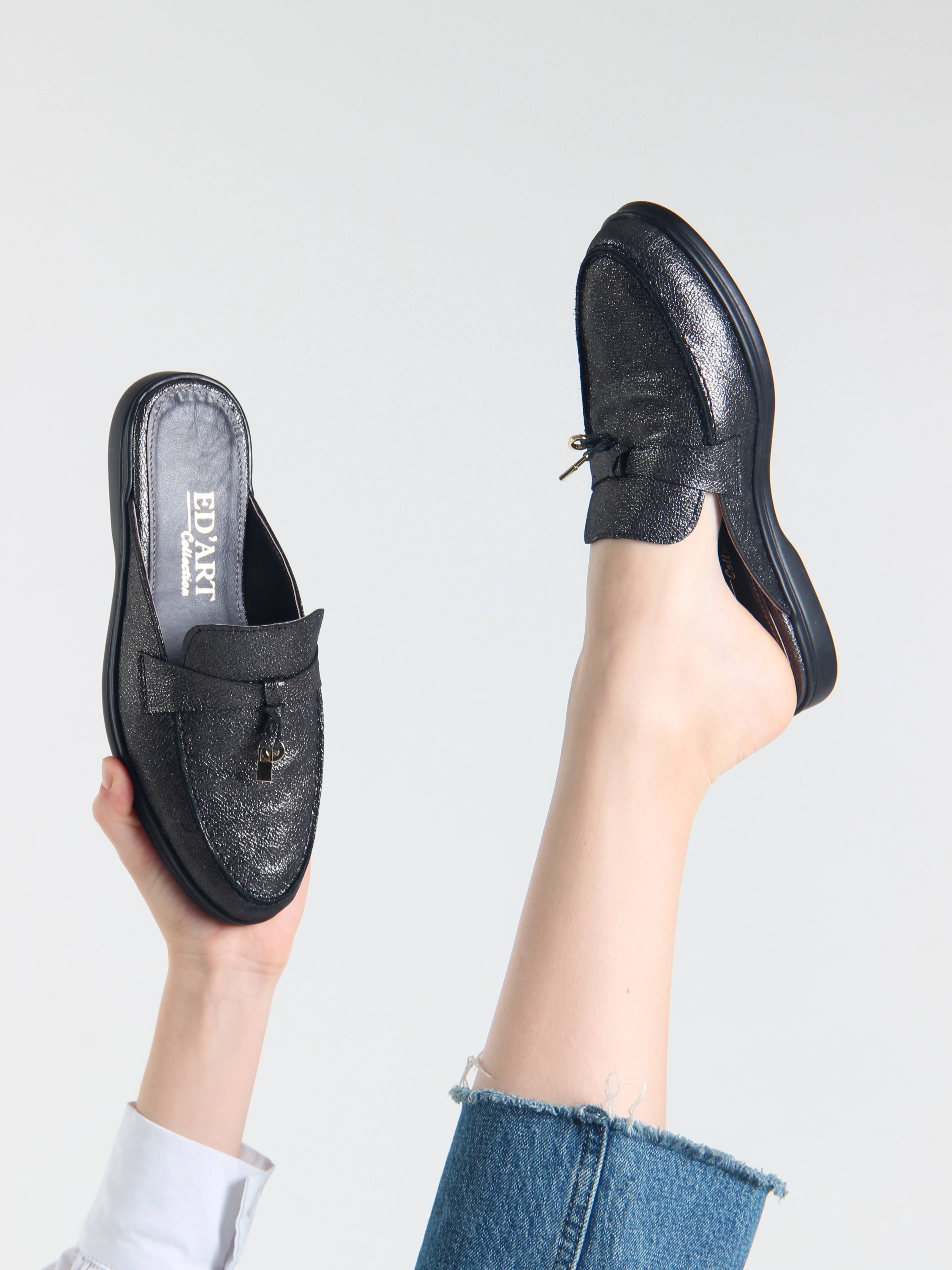 картинка Мюли ED'ART 1070.2614'bl. черный астана от интернет магазина