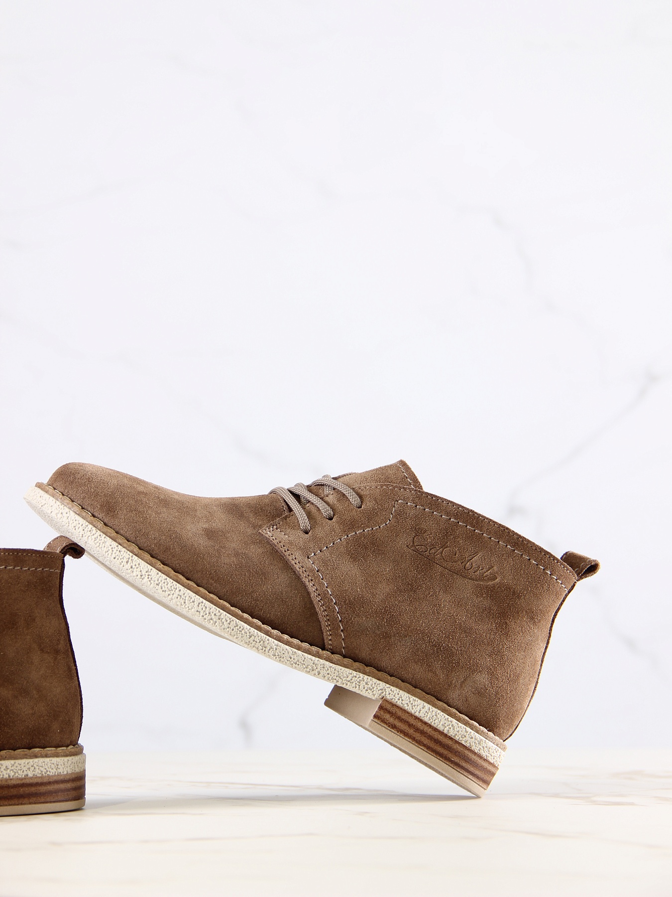 картинка Ботинки ED'ART 309.rose'be.Серо-коричневая замша от интернет магазина