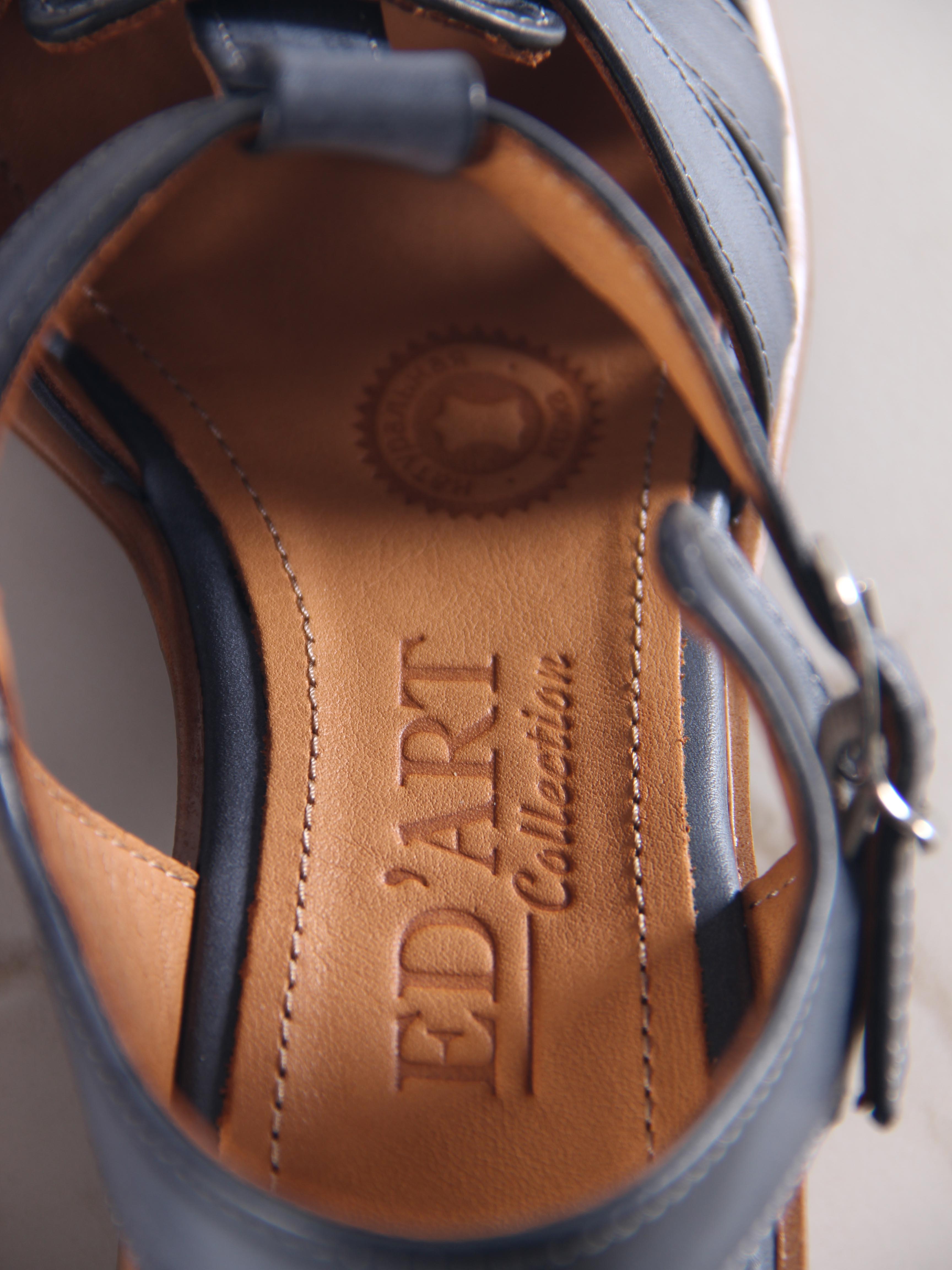 картинка Босоножки ED'ART 5035.23663'bе. Вакса черная+коричневый от интернет магазина