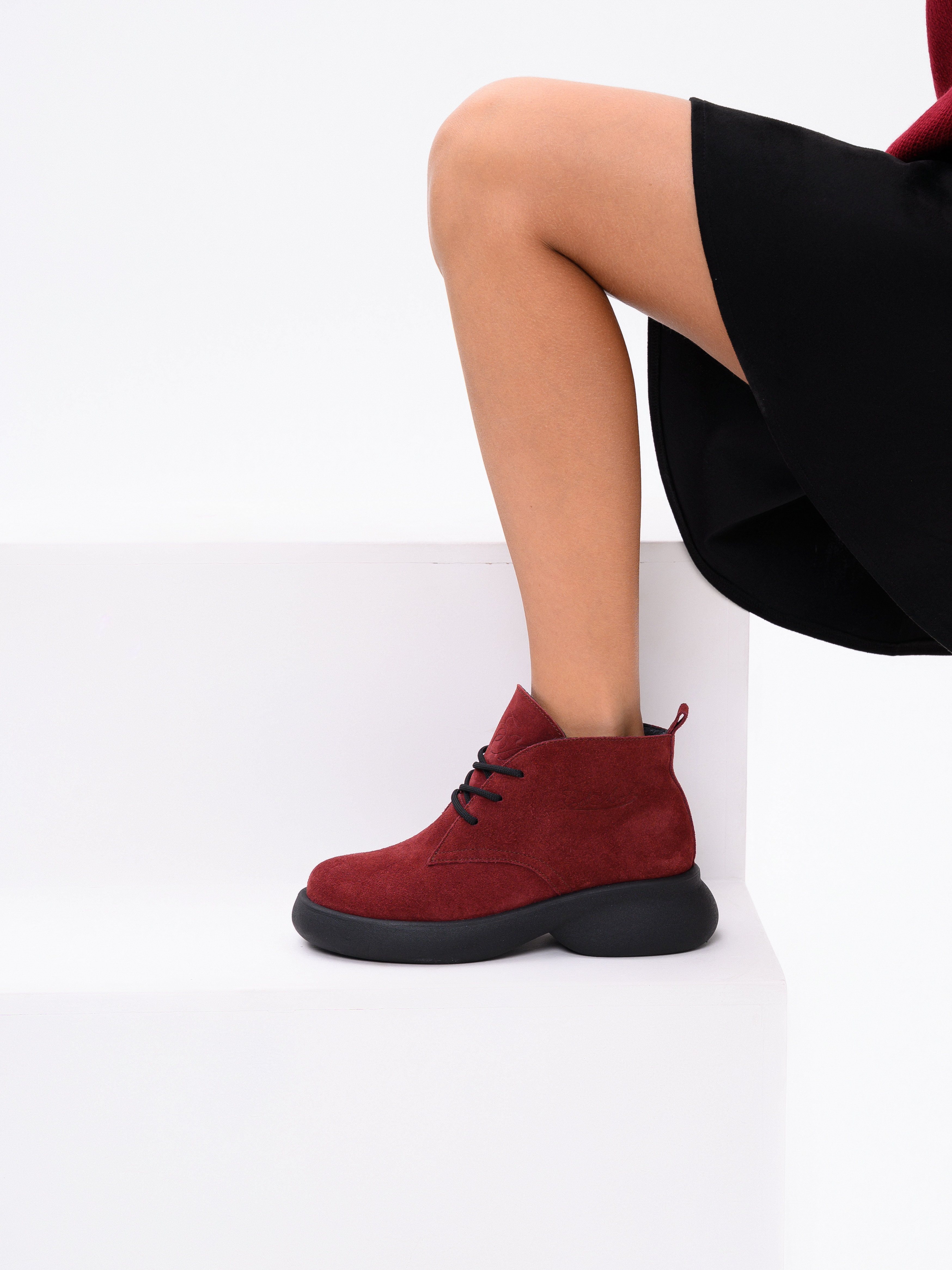 картинка Ботинки  ED'ART 308.927'bl.Бордо замша от интернет магазина