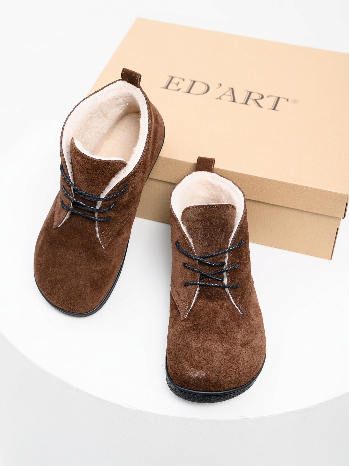 картинка Босоногие ботинки  ED'ART 208.NATA'bl.Коричневая замша от интернет магазина