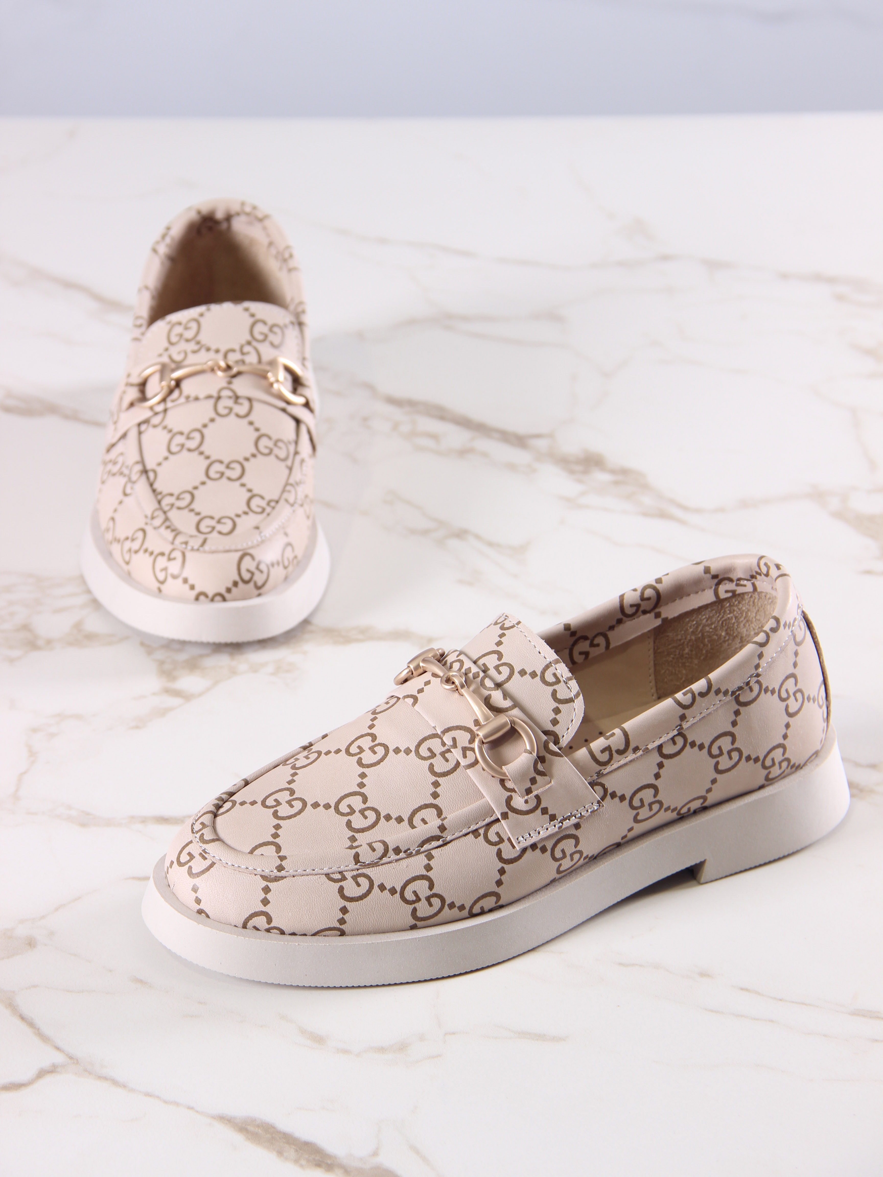 картинка Лоферы туфли ED'ART 172.1841'be. бежевый гуччи от интернет магазина