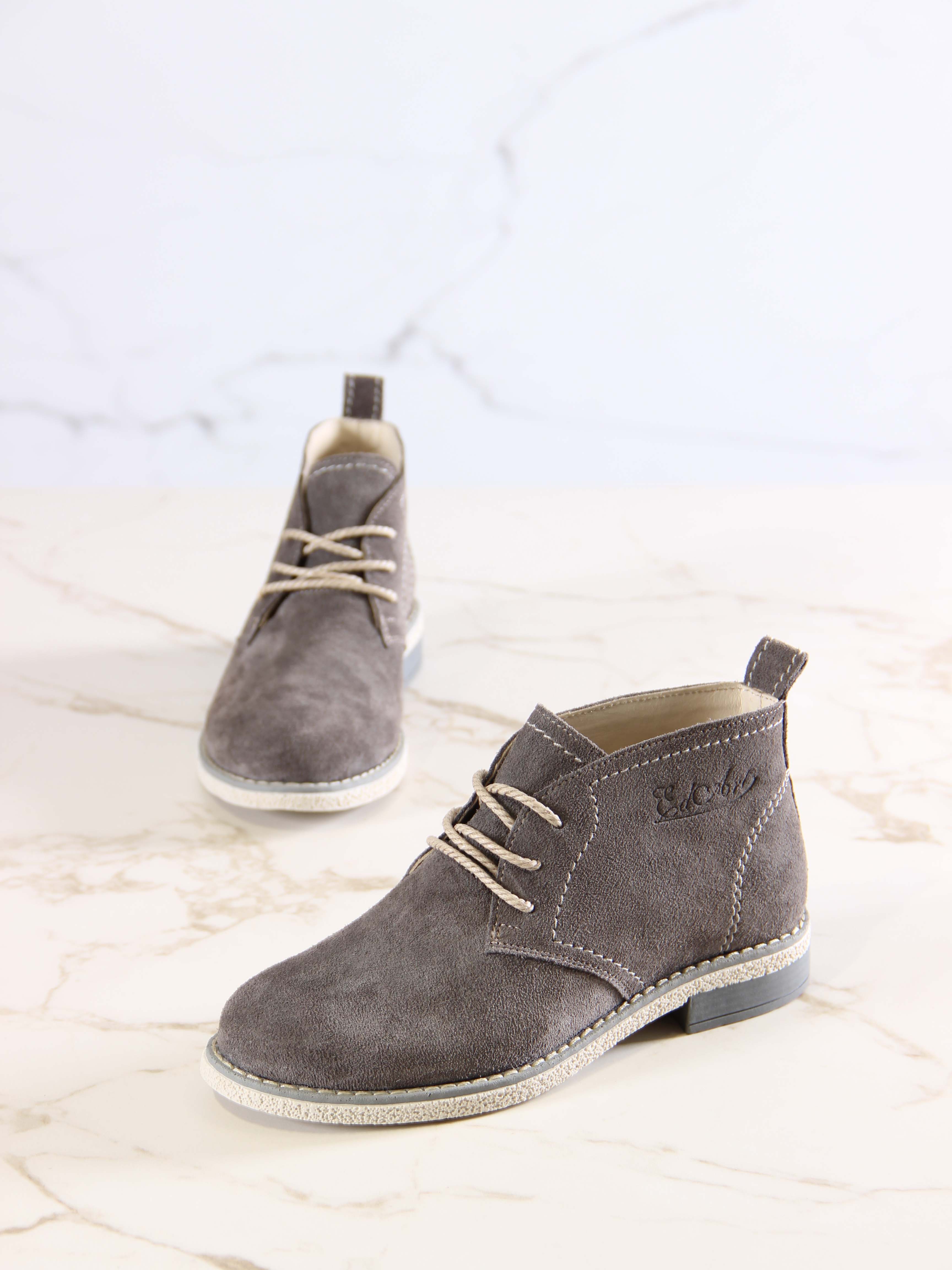 картинка Ботинки ED'ART 309.rose'gr.Серый замок замша от интернет магазина