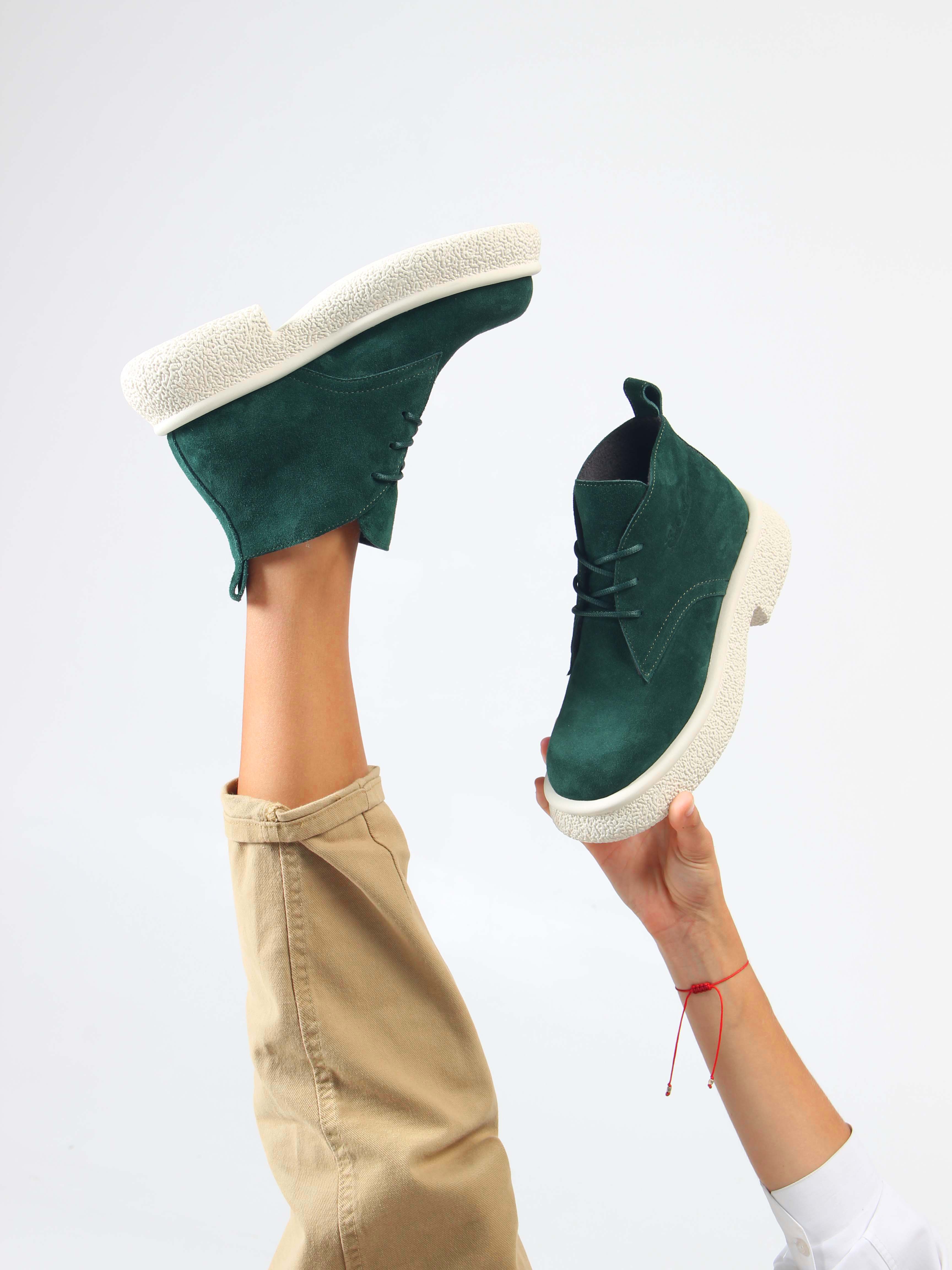 картинка Ботинки ED'ART 308.агата'w. зеленый замша от интернет магазина