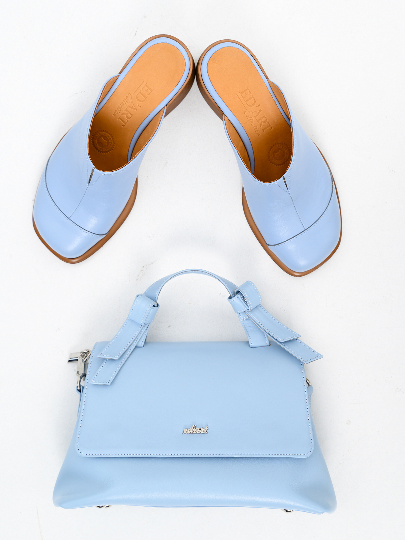 картинка Сабо ED'ART 5132.23663'br. Голубая виктория+коричневый от интернет магазина