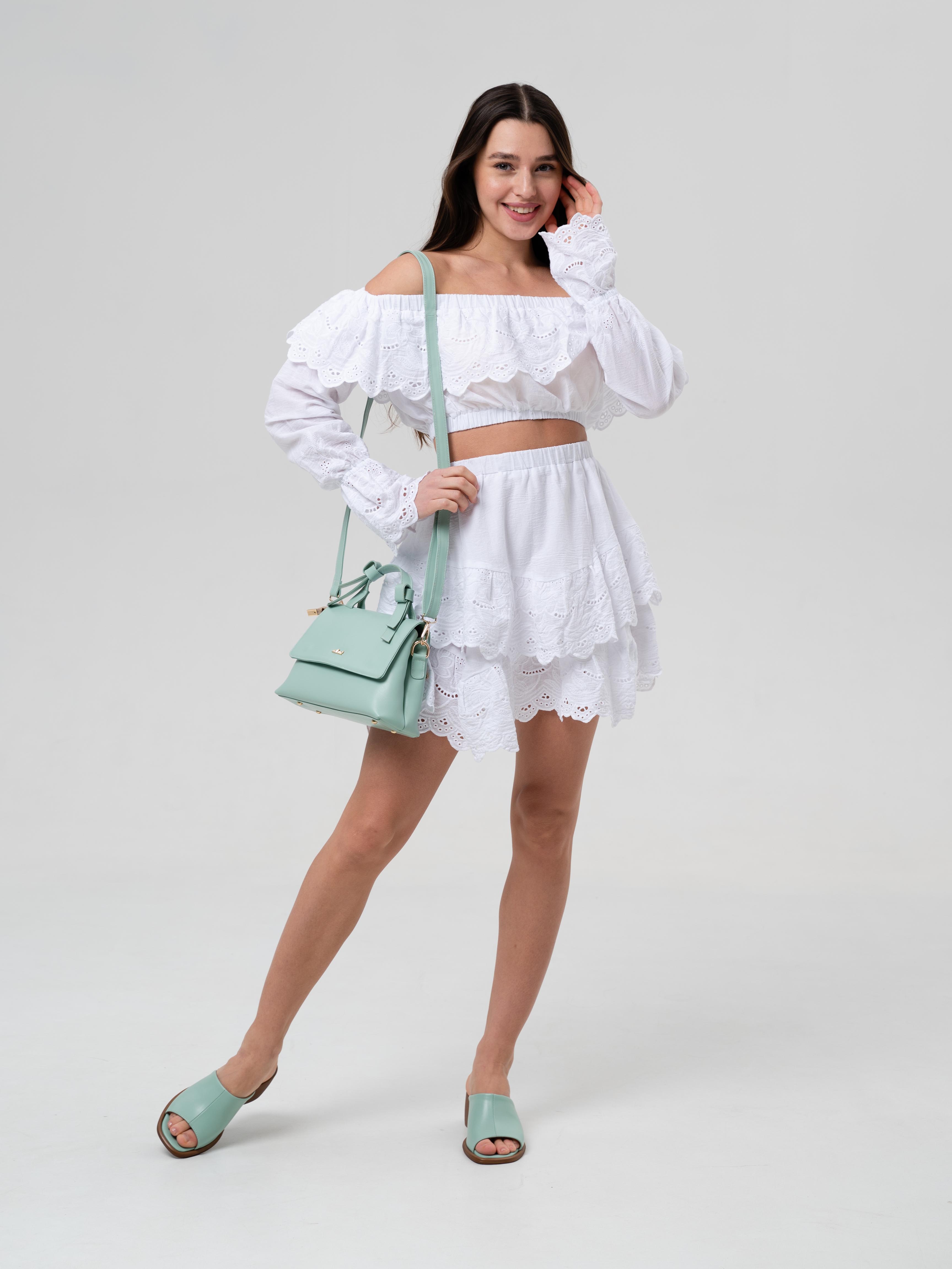 картинка Босоножки ED'ART 4012.23663'br. Мята+коричневый от интернет магазина