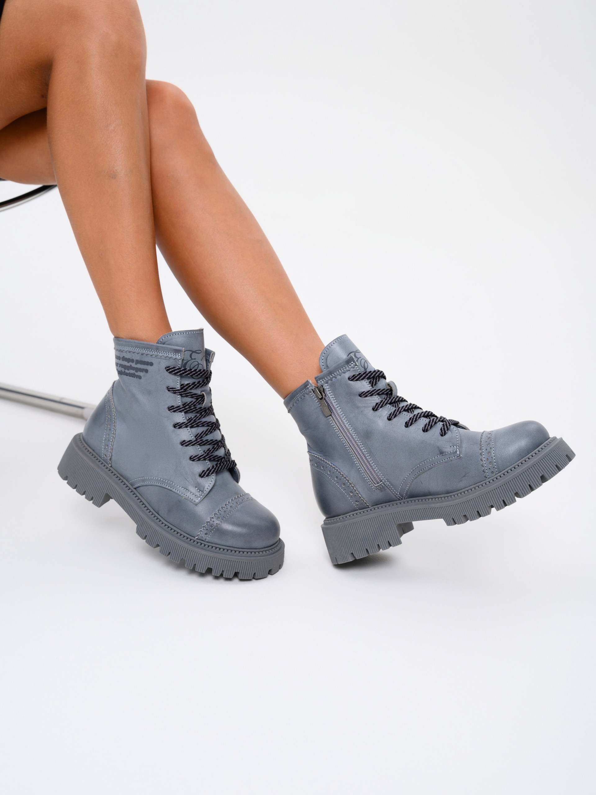 картинка Ботинки ED'ART 319.taskana'gr. Вакса серая от интернет магазина