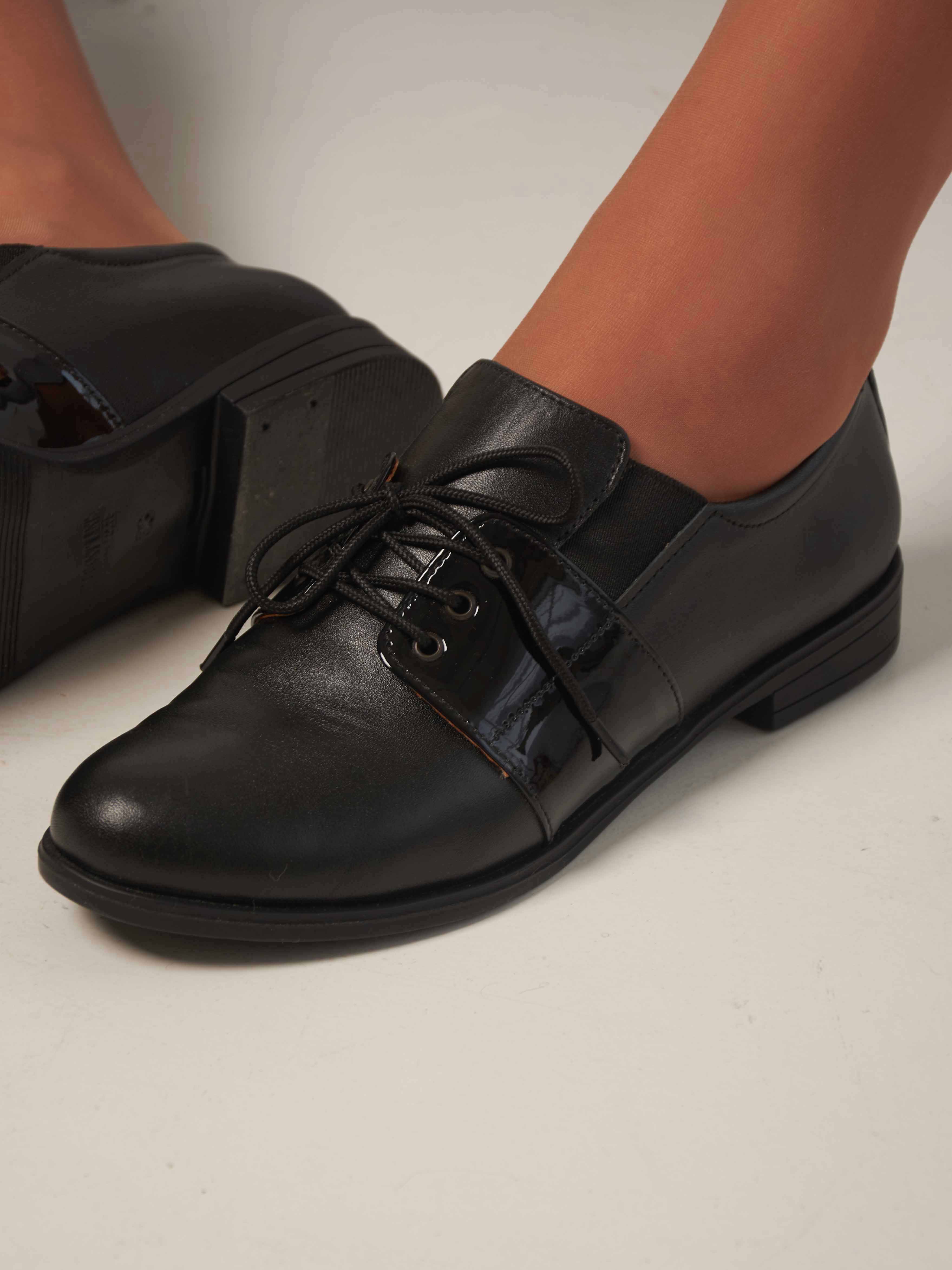 картинка Туфли полуботинки ED'ART 111.madonna'gv. Черный лак от интернет магазина