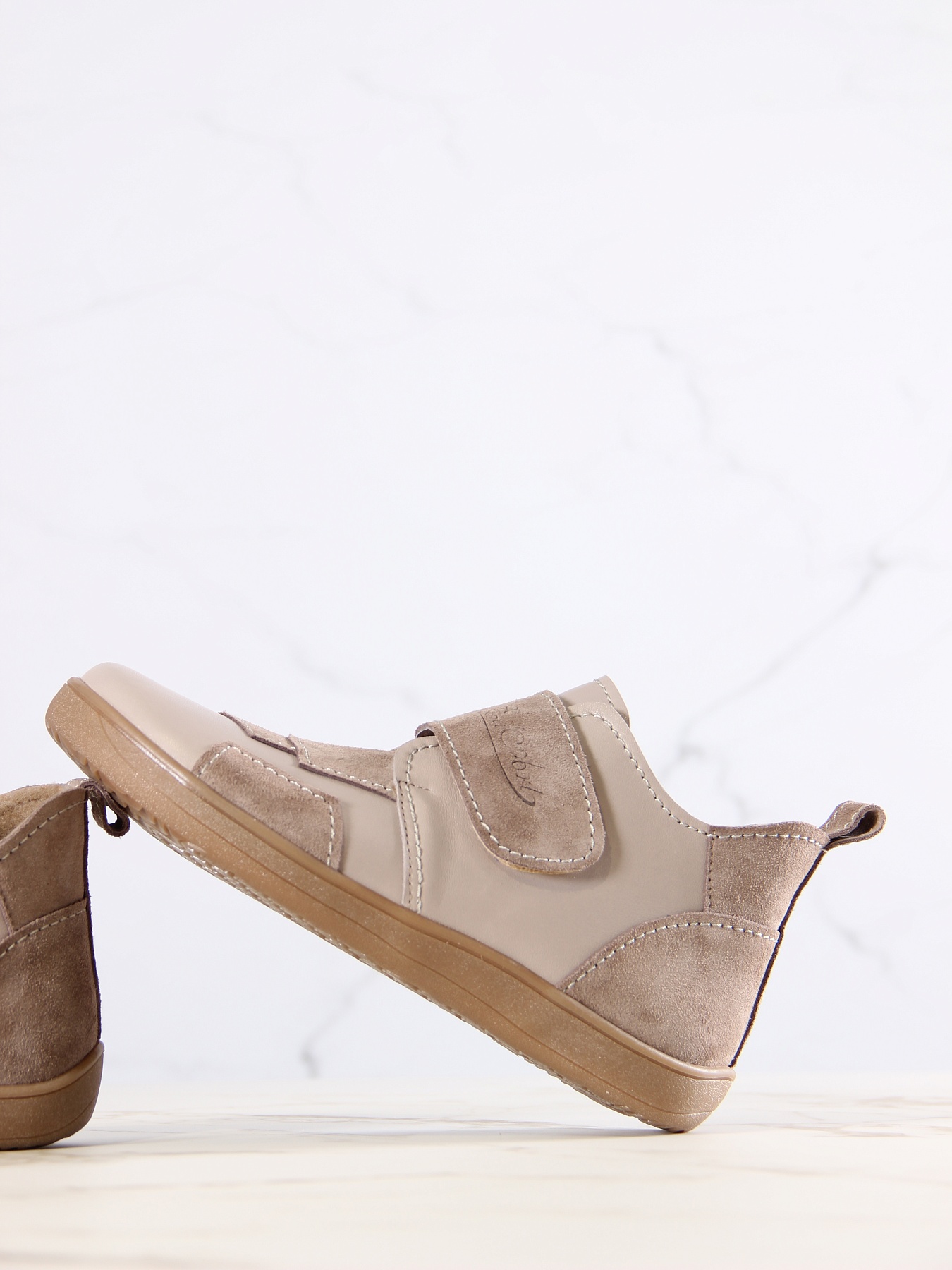 картинка Босоногие ботинки  ED'ART 206.NATA'br.Визон+капучино замша от интернет магазина