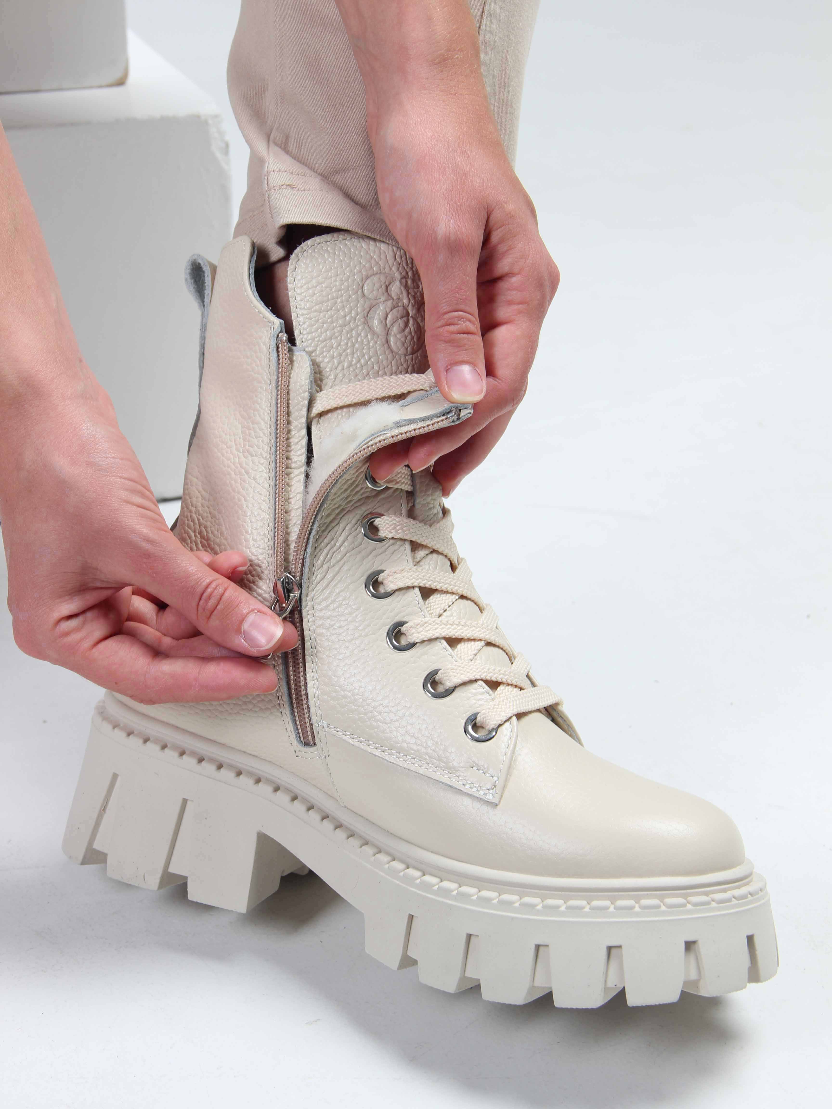 картинка Ботинки ED'ART 346.чанки'be. Бежевый макс от интернет магазина