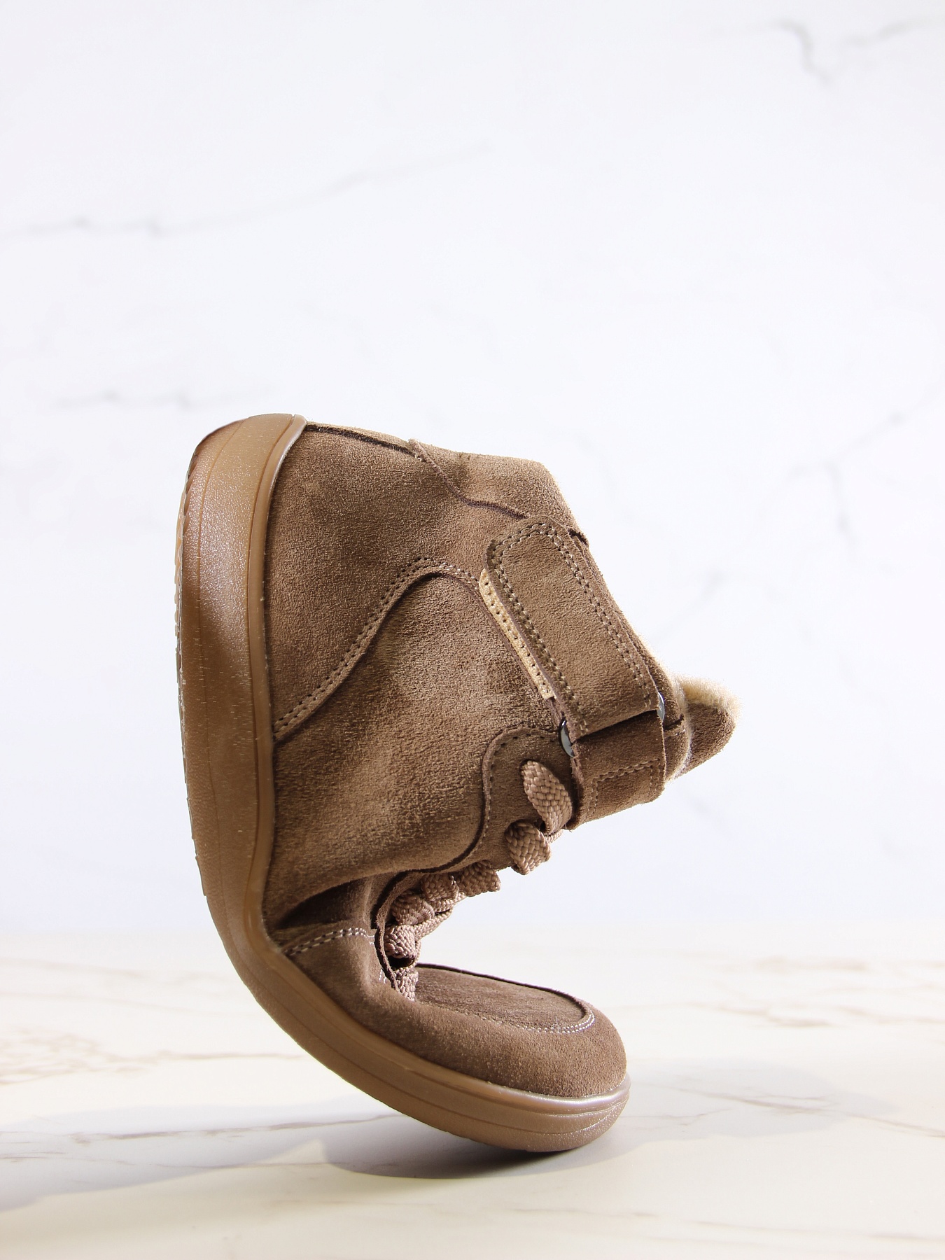 картинка Босоногие ботинки  ED'ART 211.NATA'br.Серо-коричневая замша от интернет магазина