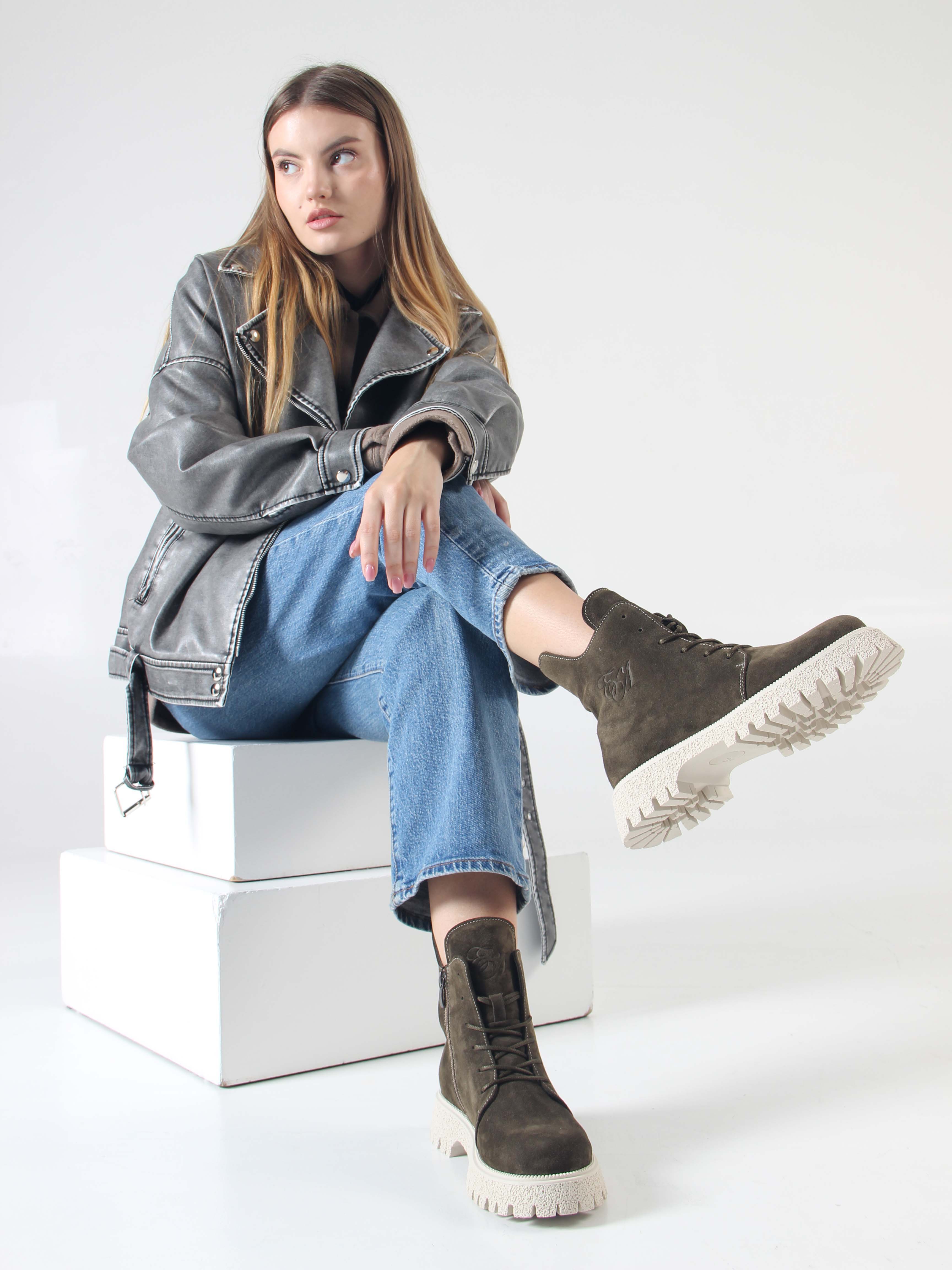 картинка Ботинки ED'ART 228.V.1541'be. Хаки от интернет магазина