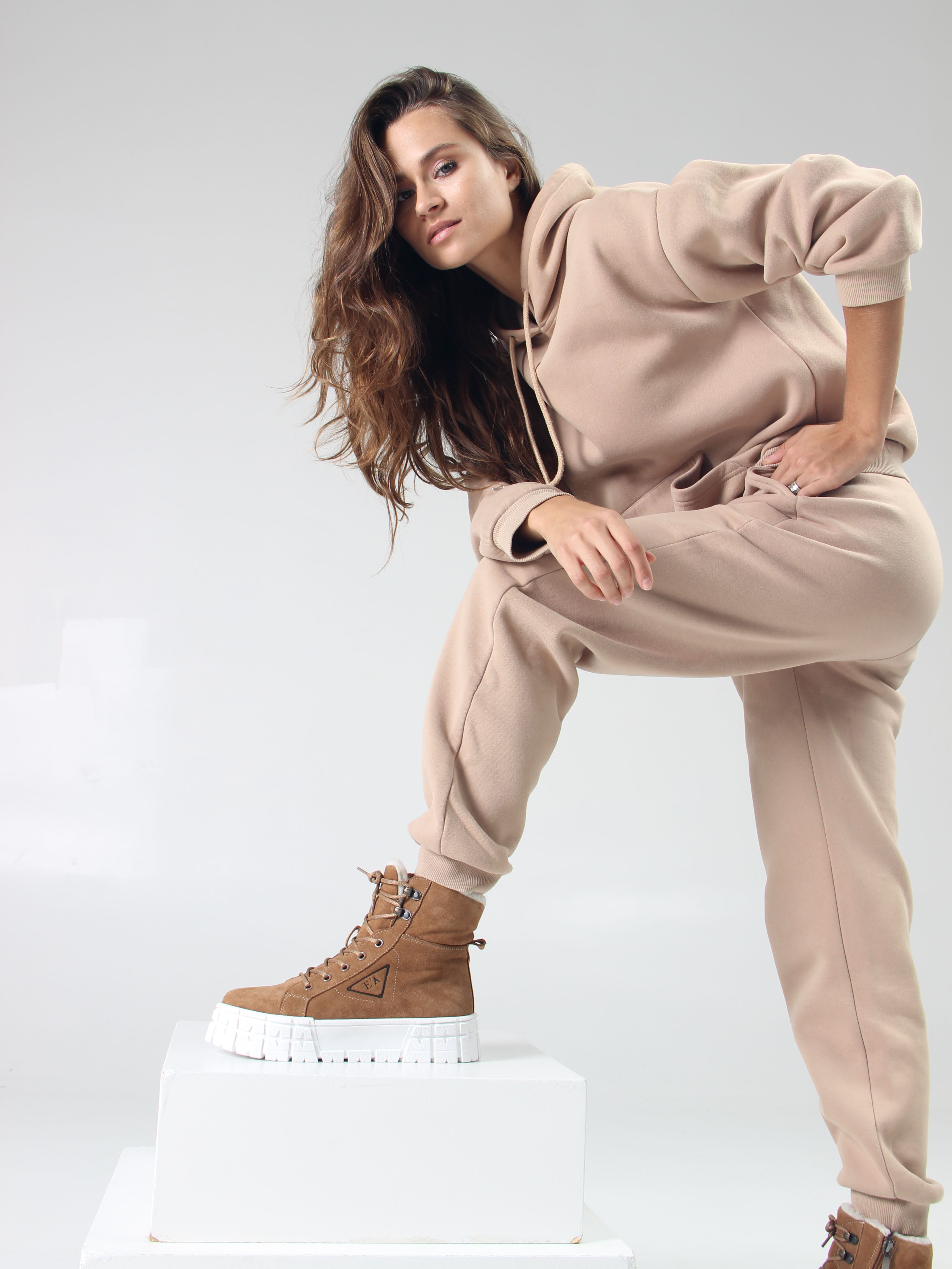 картинка Ботинки ED'ART 216.212131'w. светло-коричневый замша от интернет магазина