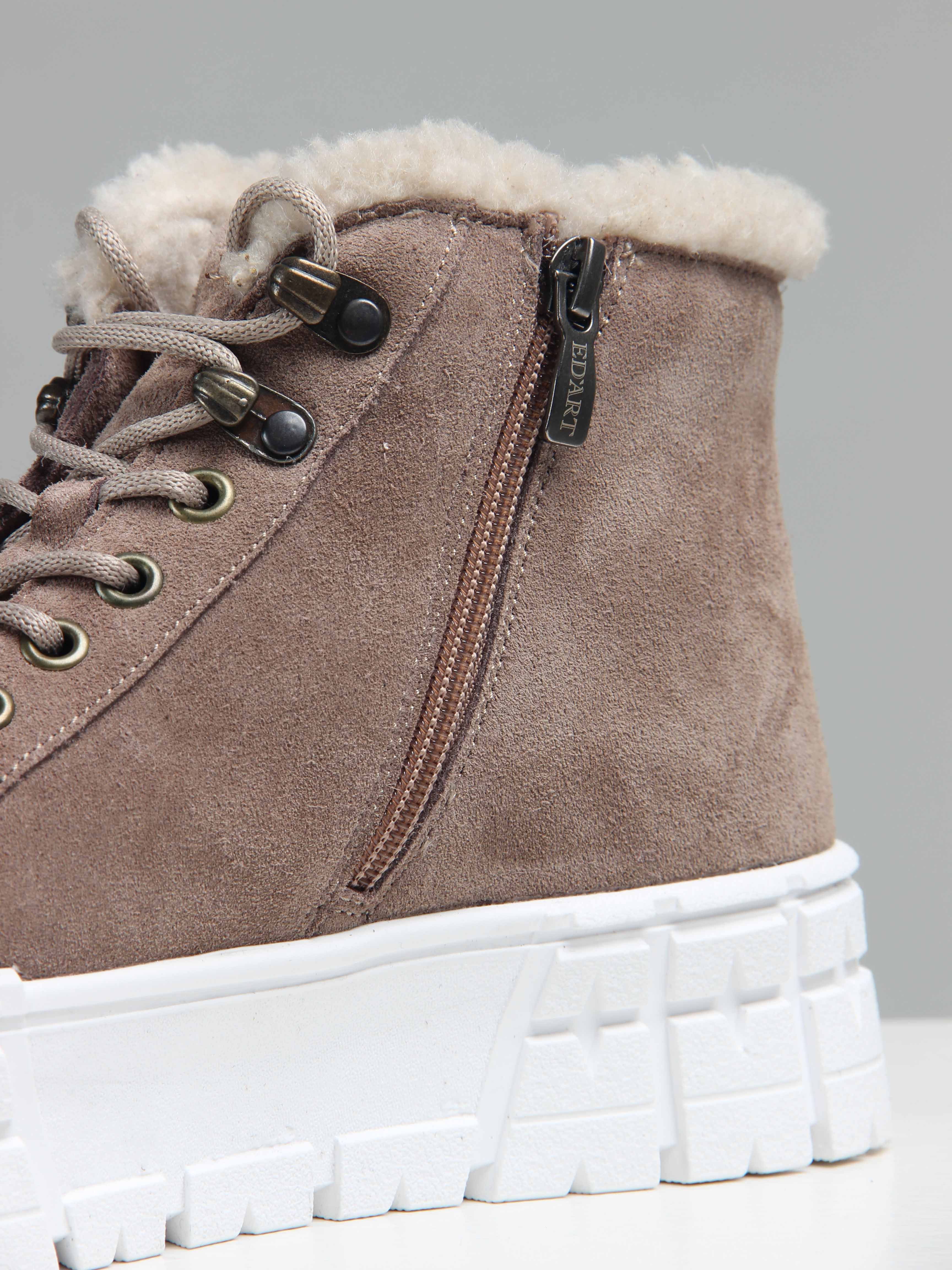 картинка Ботинки ED'ART 243.212131'w. Капучино замша от интернет магазина