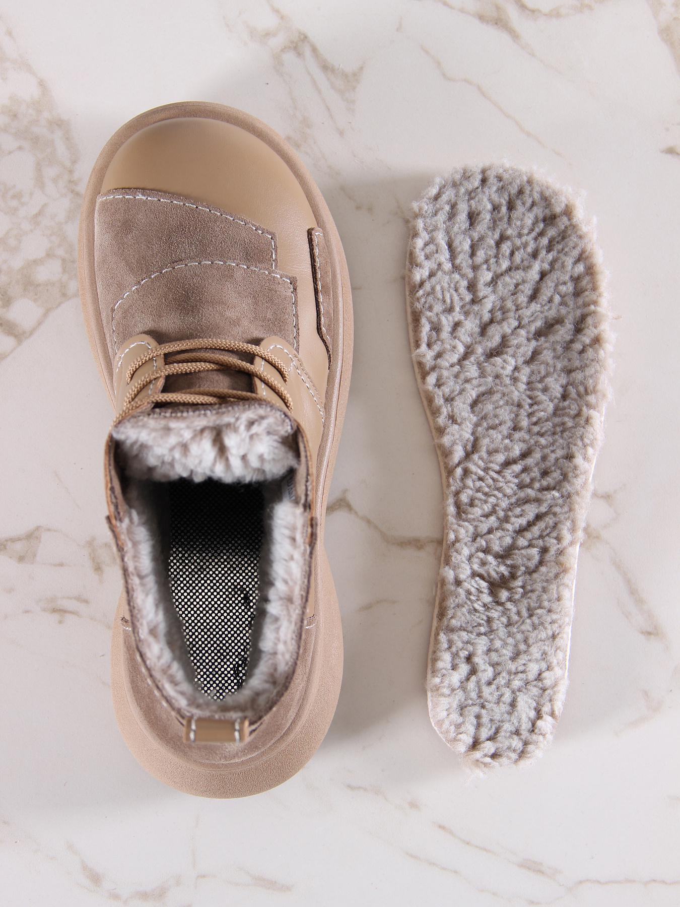 картинка Ботинки  ED'ART 305.927'ka. Круассан+коричневый капучино замша от интернет магазина