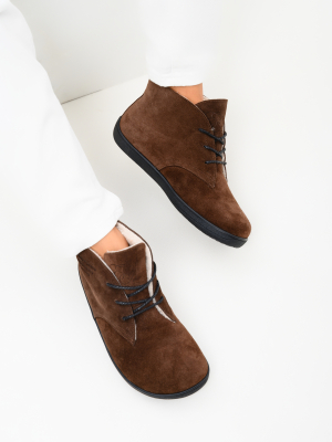 Босоногие ботинки  ED'ART 208.NATA'bl.Коричневая замша