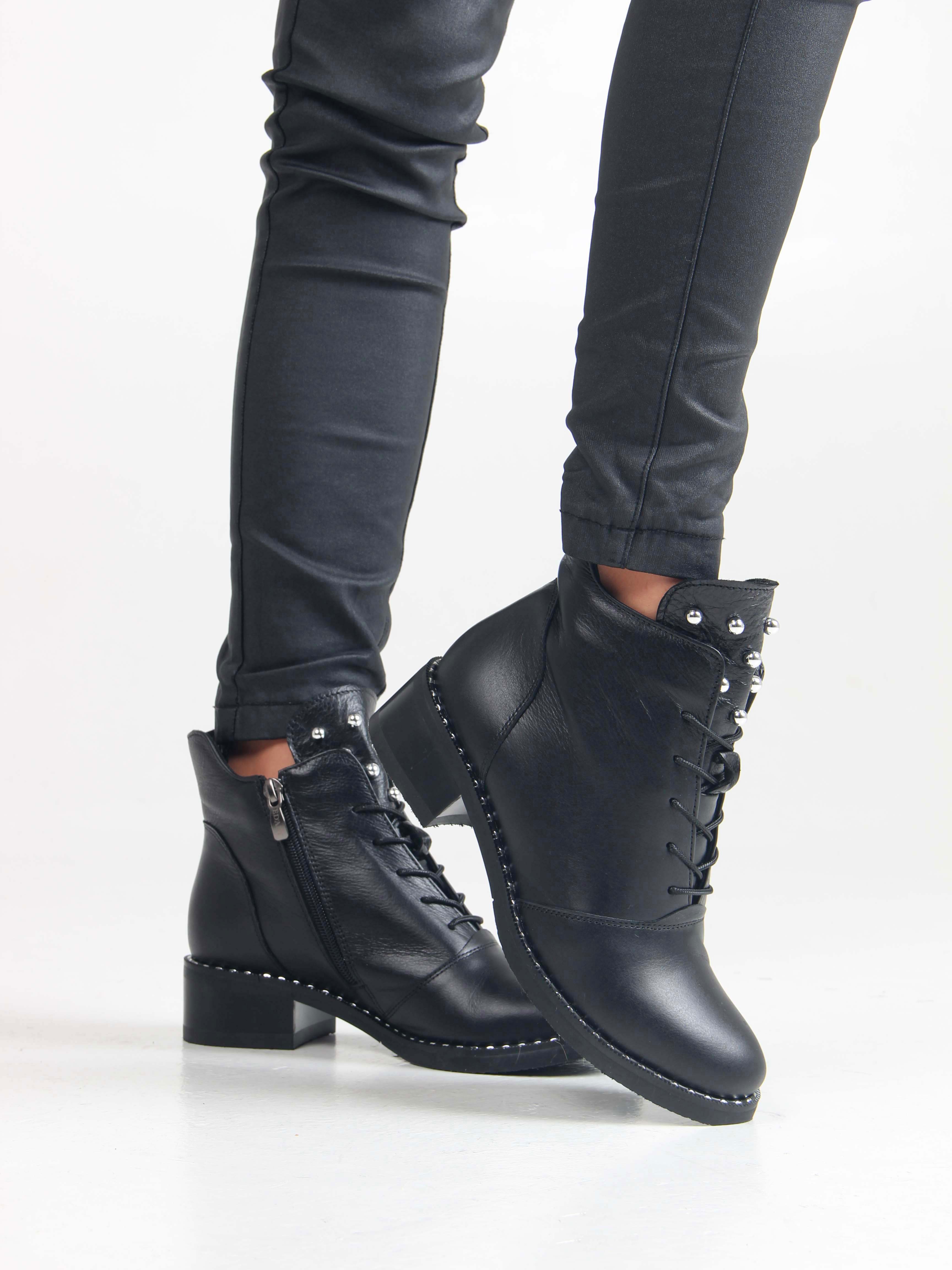 картинка Ботильоны ED'ART 244.vena.black от интернет магазина