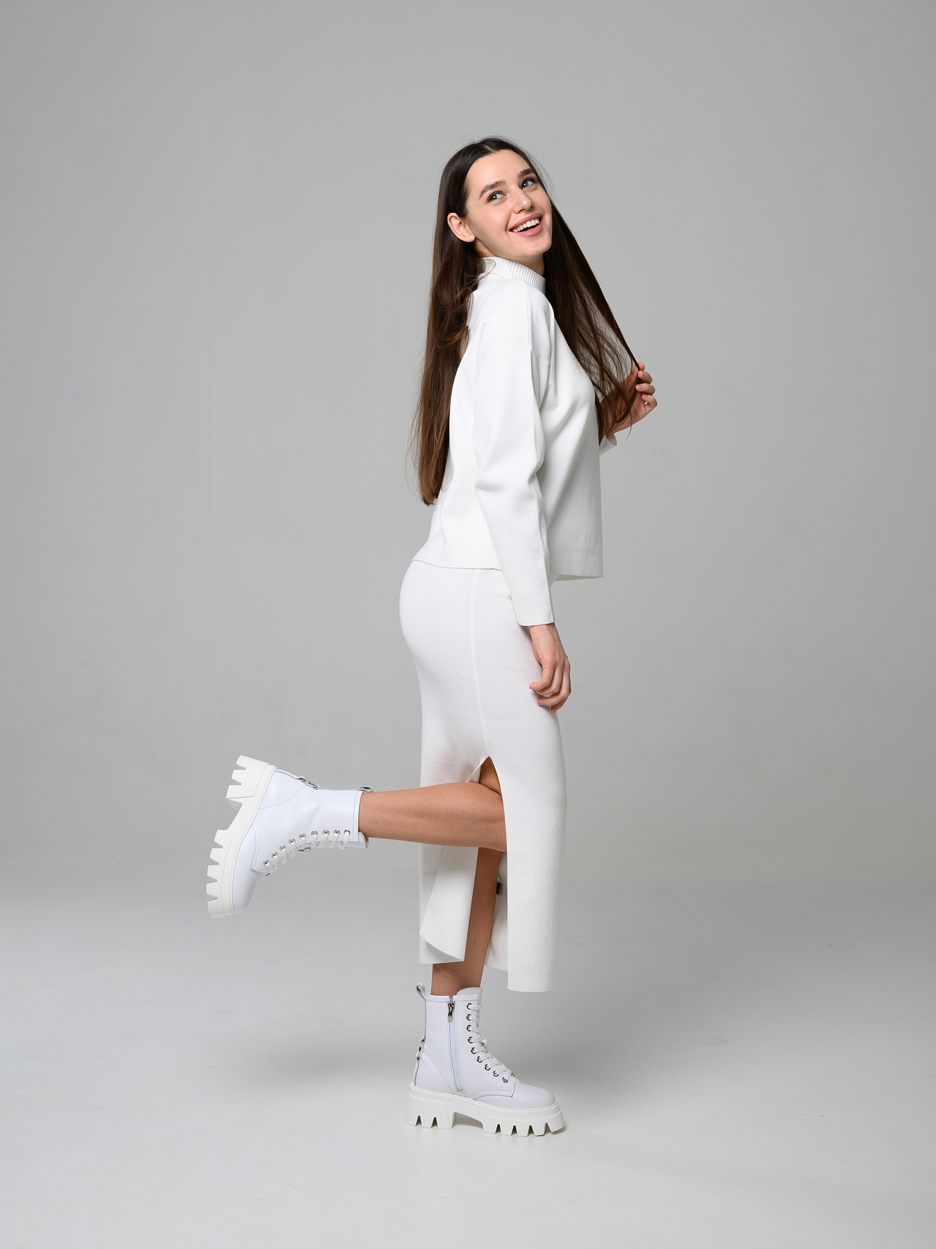 картинка Ботинки ED'ART 329.зиплайн'w. белый от интернет магазина