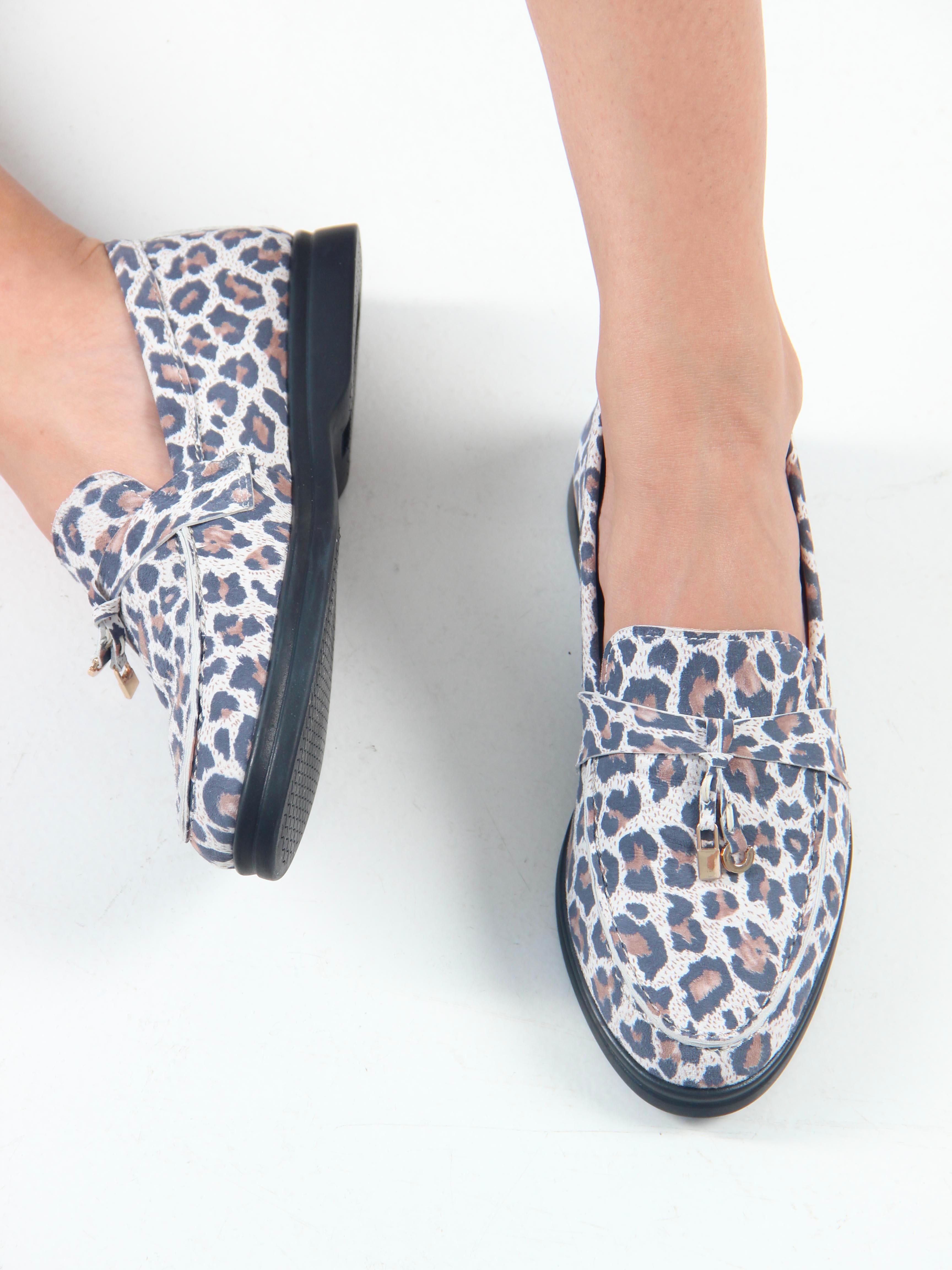 картинка Лоферы туфли ED'ART 170.2614'bl. белый леопард от интернет магазина