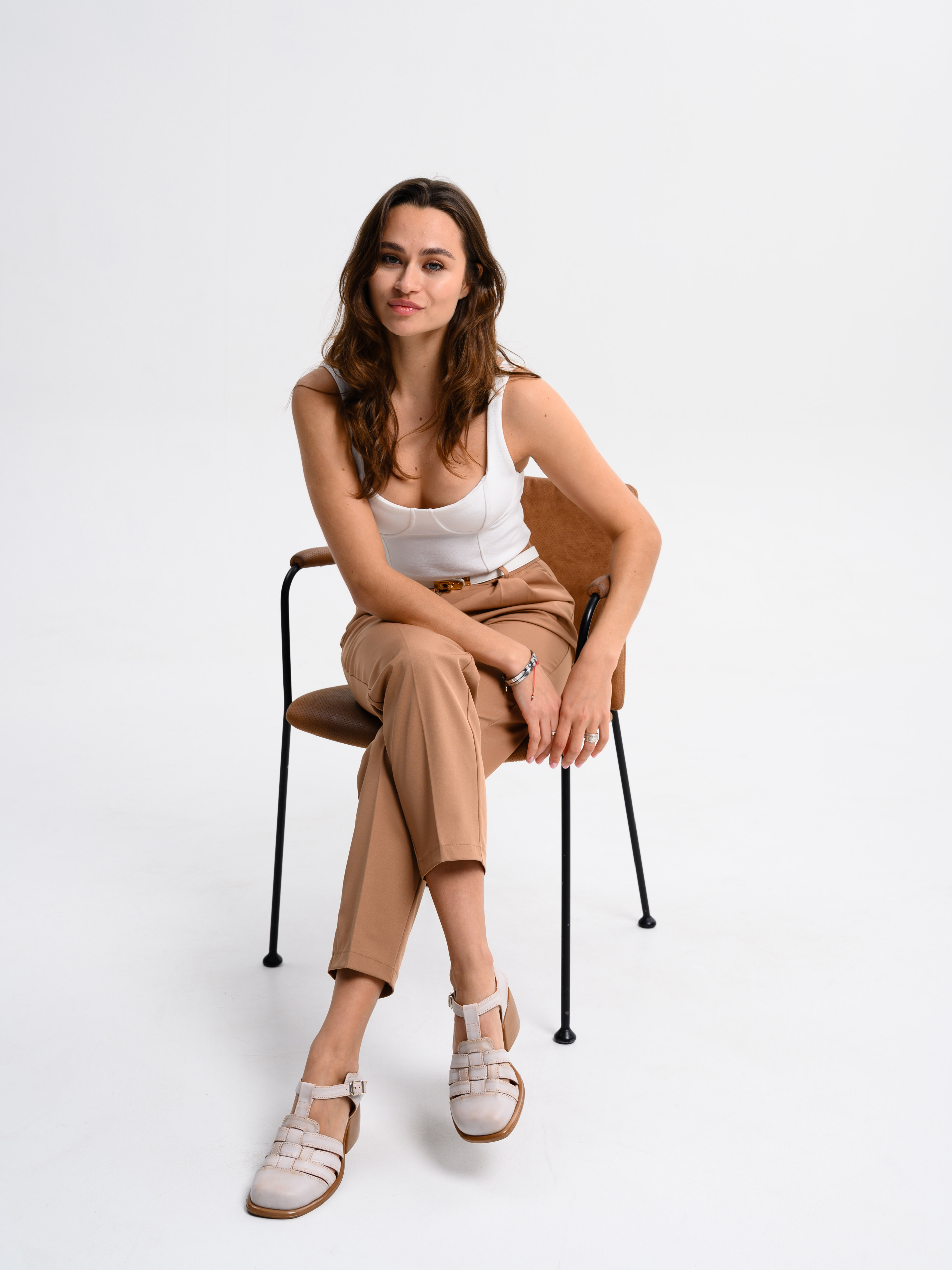 картинка Босоножки ED'ART 5035.23663'bе. Вакса пудра+коричневый от интернет магазина