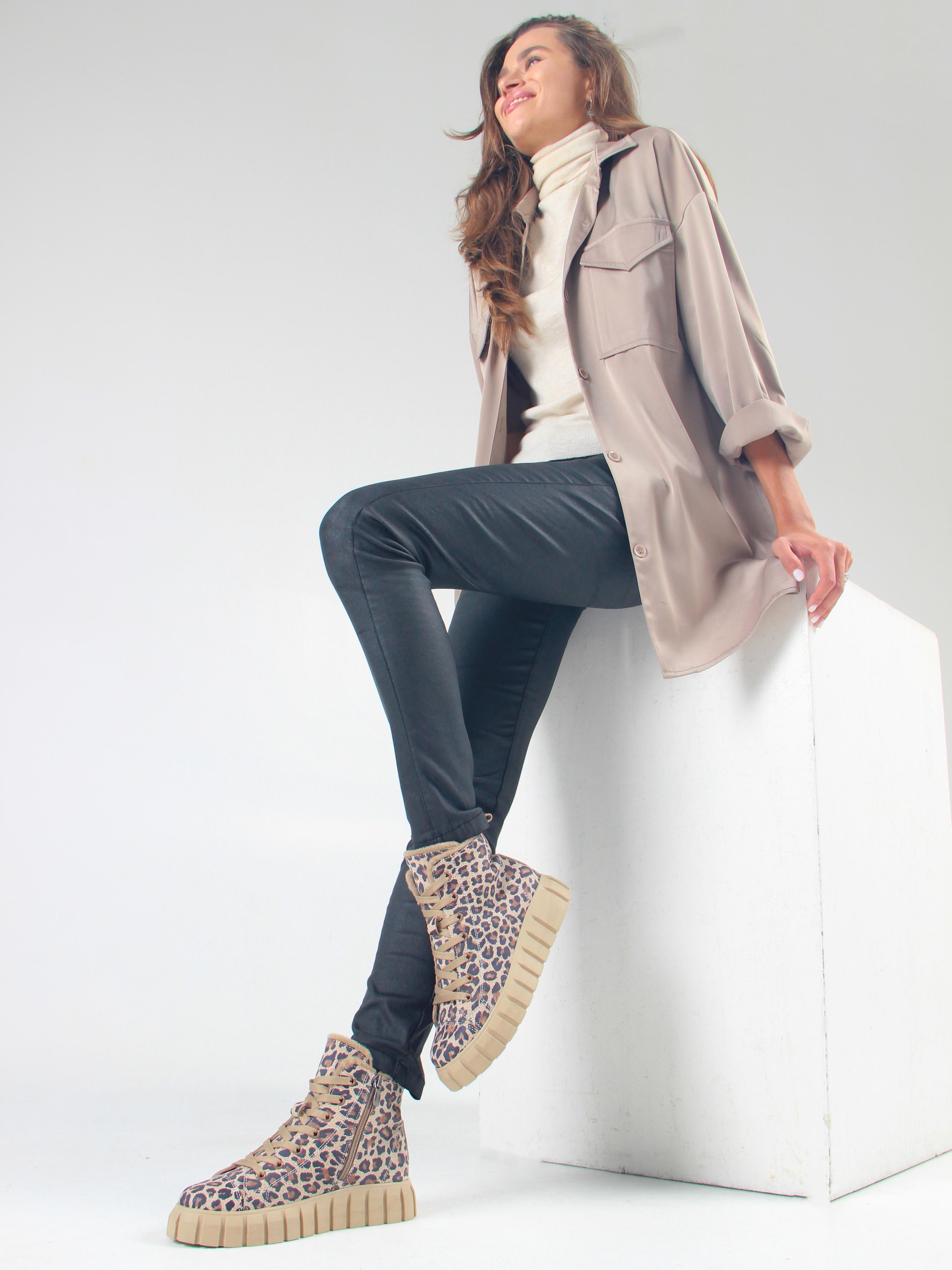 картинка Ботинки ED'ART 217.91505'be. бежевый леопард от интернет магазина