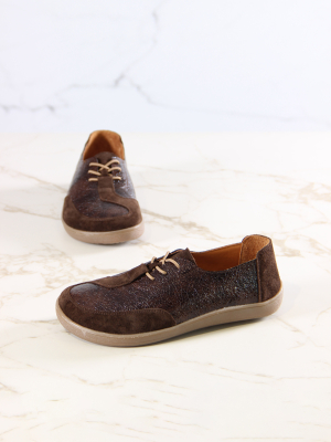 Босоногие туфли коричневые замшевые