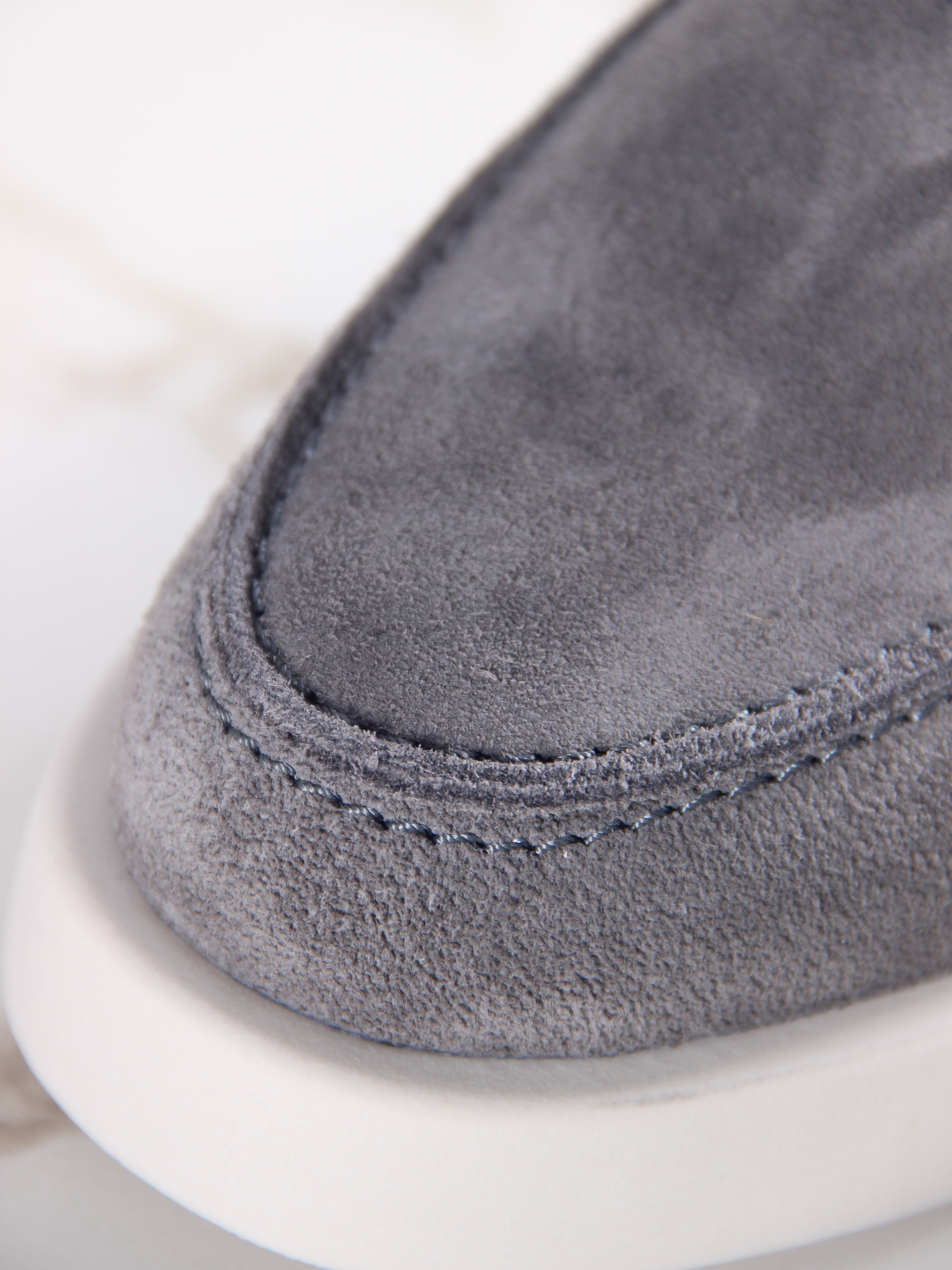 картинка Лоферы туфли ED'ART 176.1593'be. Серый замок замша от интернет магазина