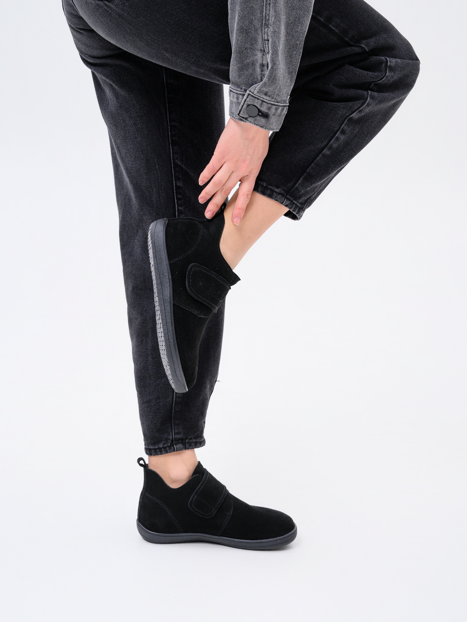 картинка Босоногие ботинки  ED'ART 209.NATA'bl.Черная замша от интернет магазина