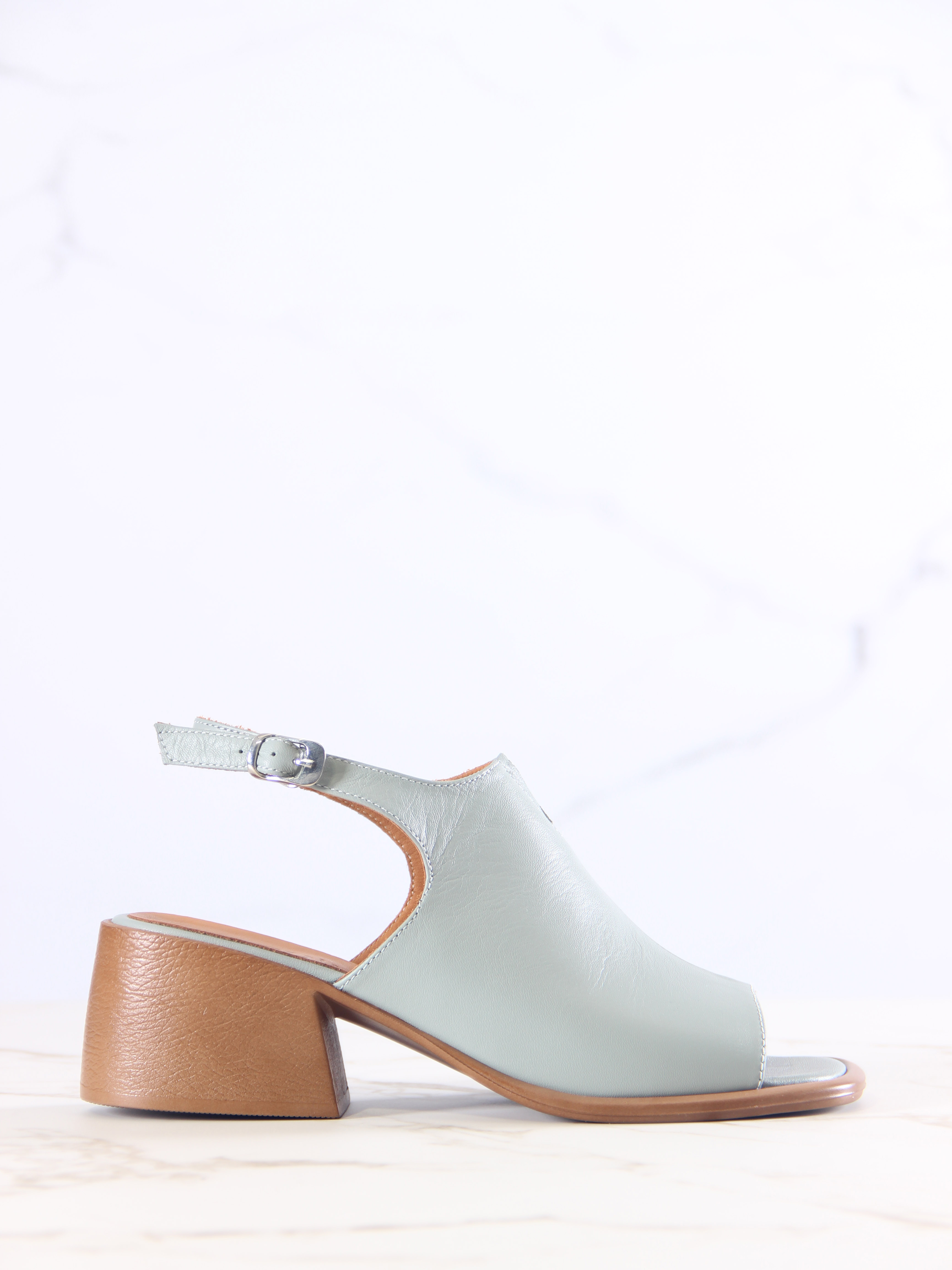 картинка Босоножки ED'ART 4013.23663'bе. Авокадо лион+коричневый от интернет магазина