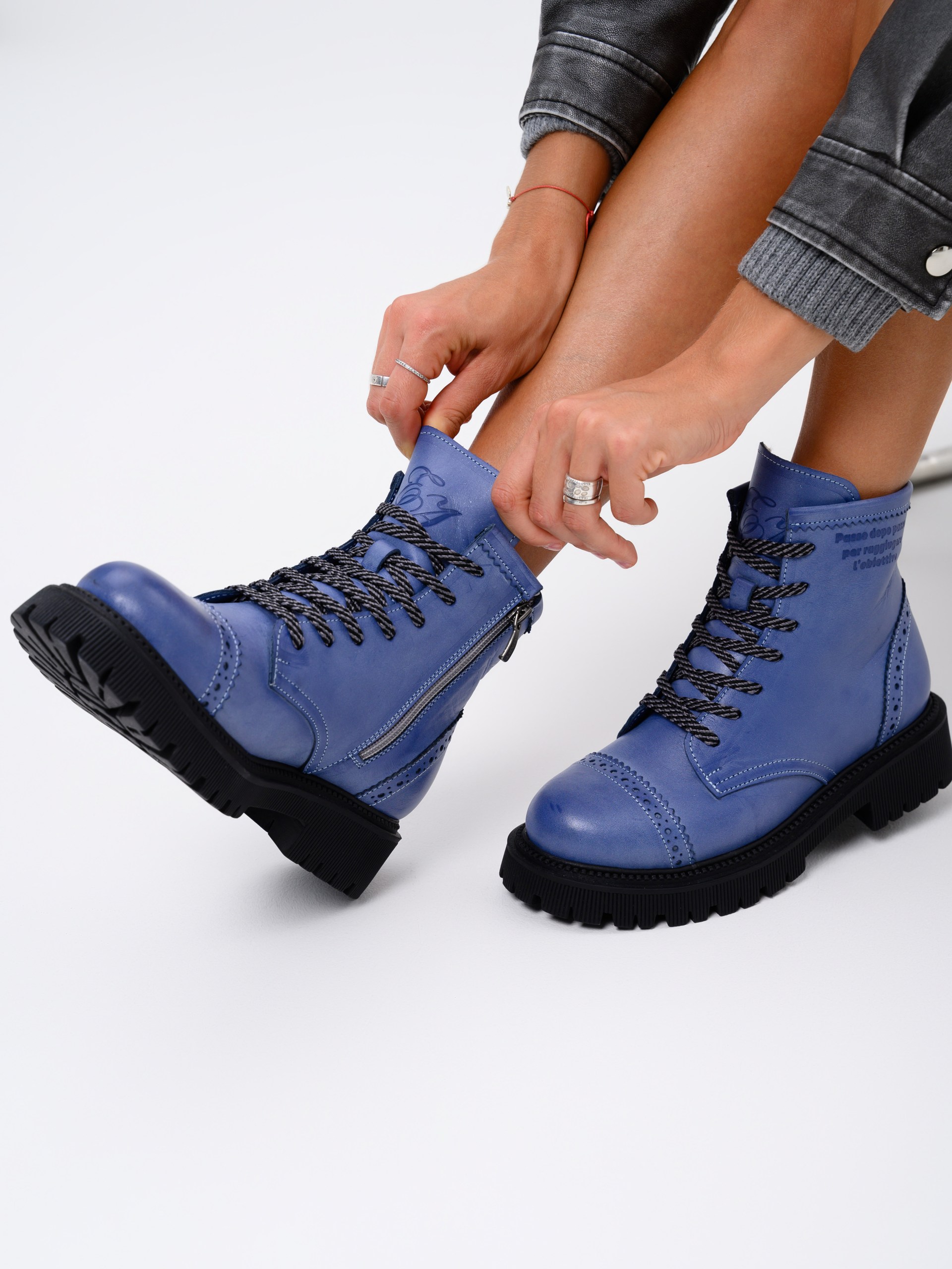 картинка Ботинки ED'ART 319.taskana'bl. Вакса джинс от интернет магазина