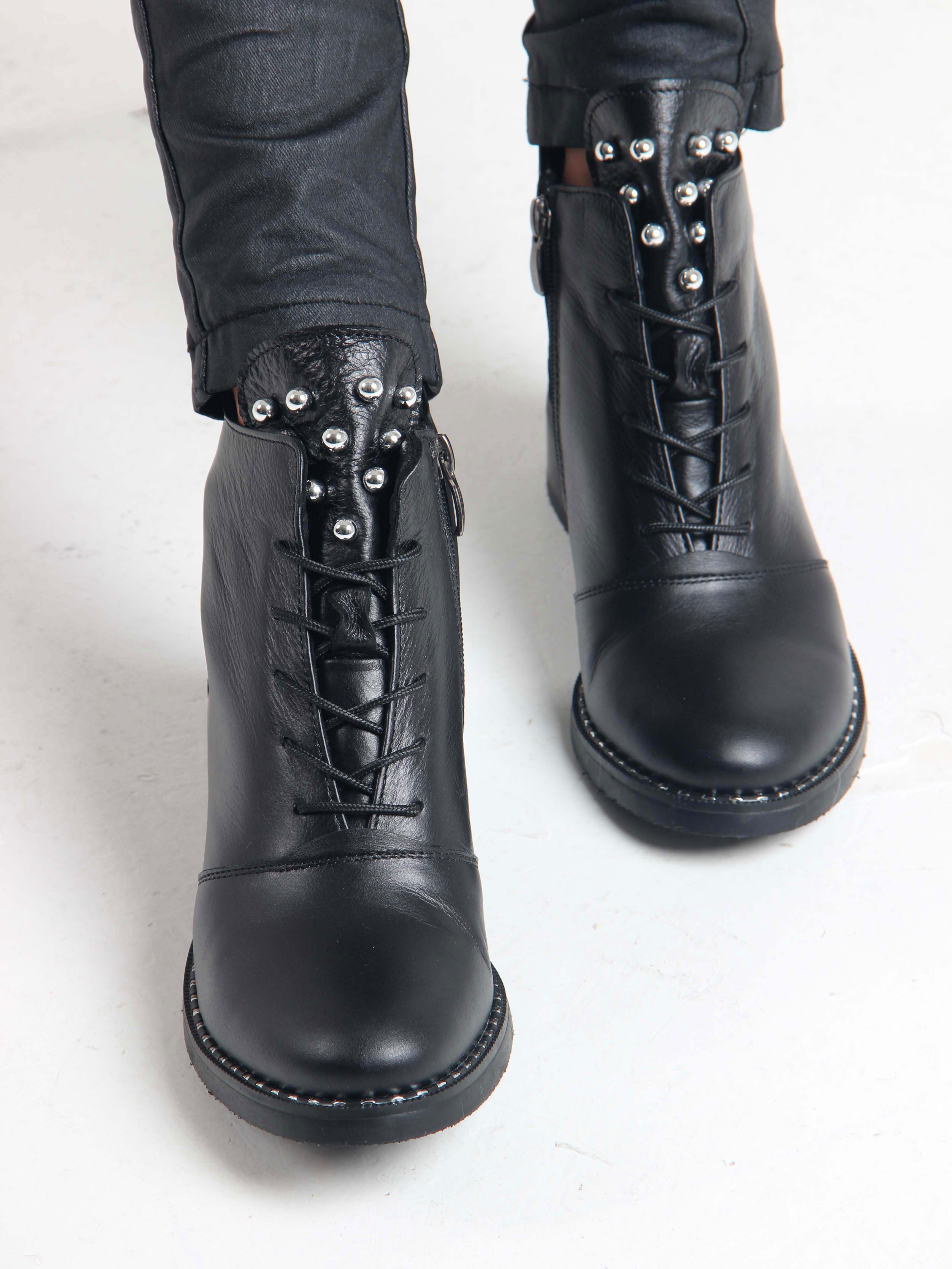 картинка Ботильоны ED'ART 244.vena.black от интернет магазина