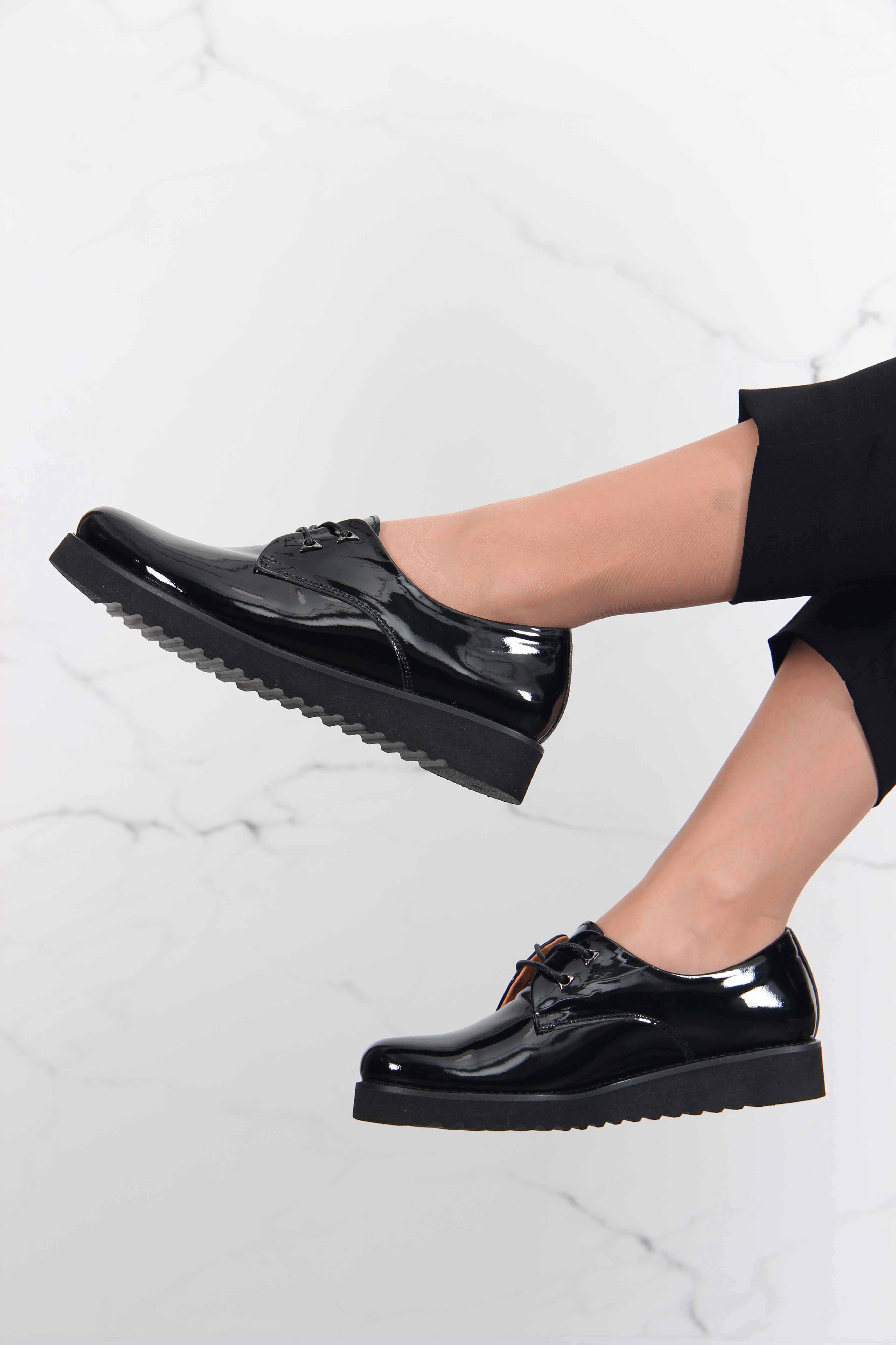 картинка Туфли полуботинки ED'ART 102.man'bl. Черный-лак от интернет магазина