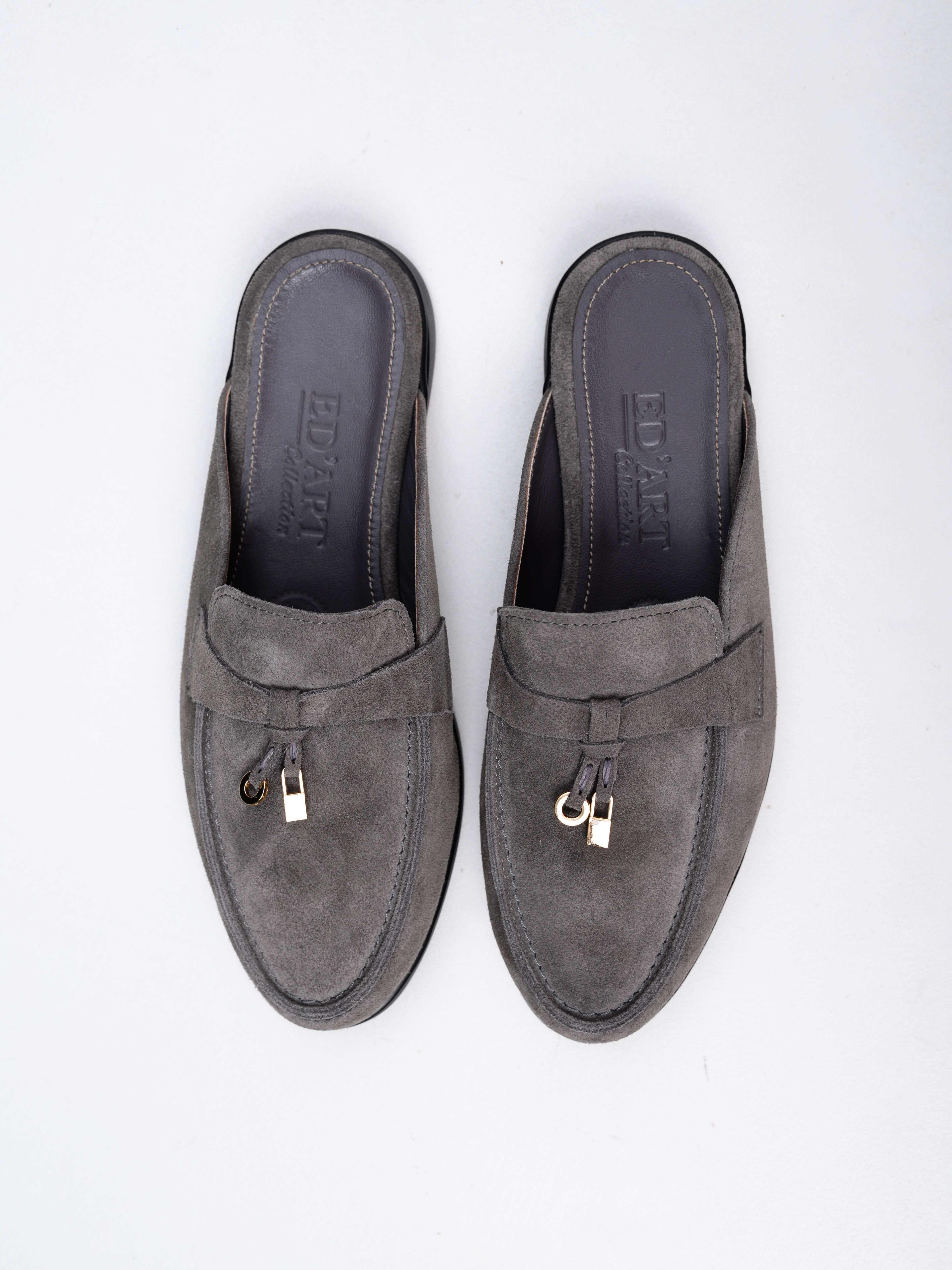 картинка Мюли ED'ART 1070.2614'bl. серый замша от интернет магазина