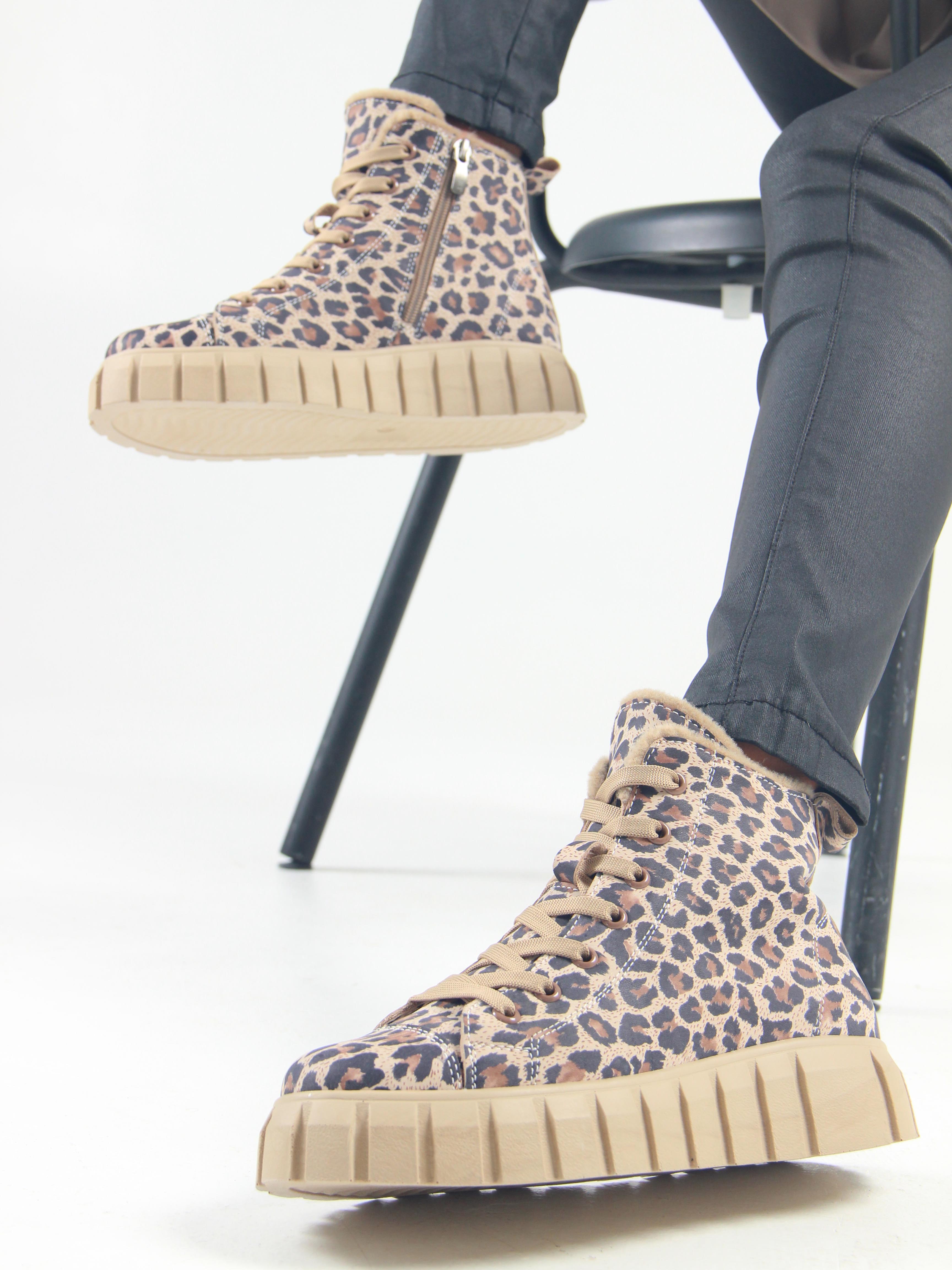 картинка Ботинки ED'ART 217.91505'be. бежевый леопард от интернет магазина