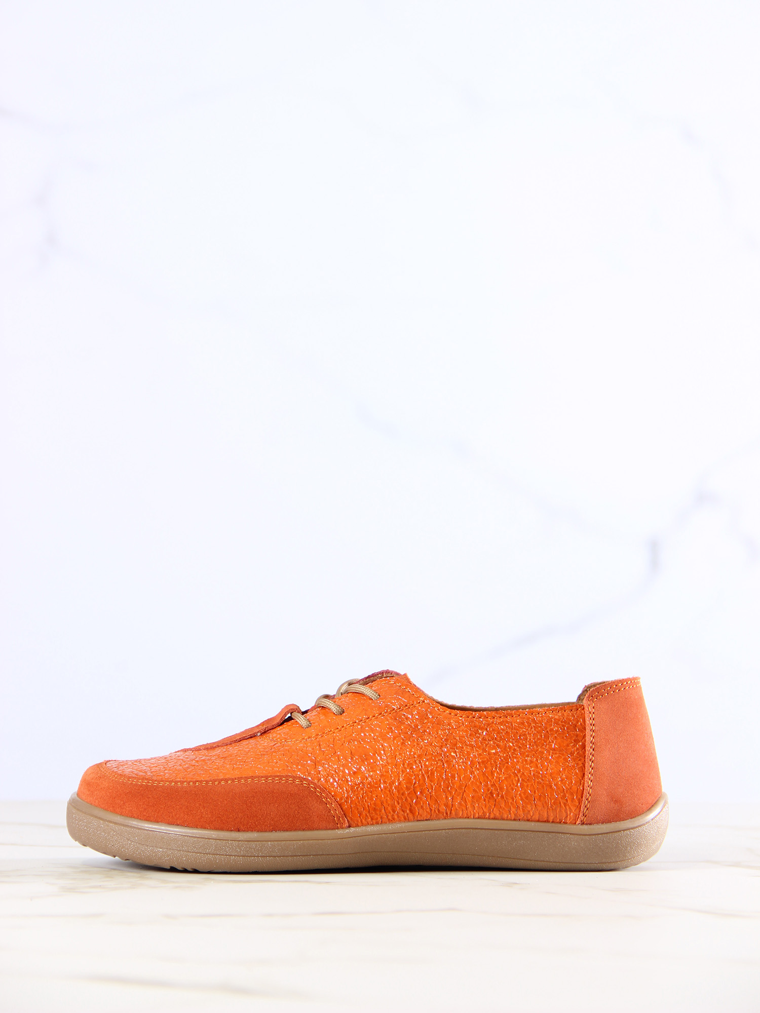 картинка Босоногие туфли ED'ART 188.nata'br.Оранжевый наплак+оранжевая замша от интернет магазина