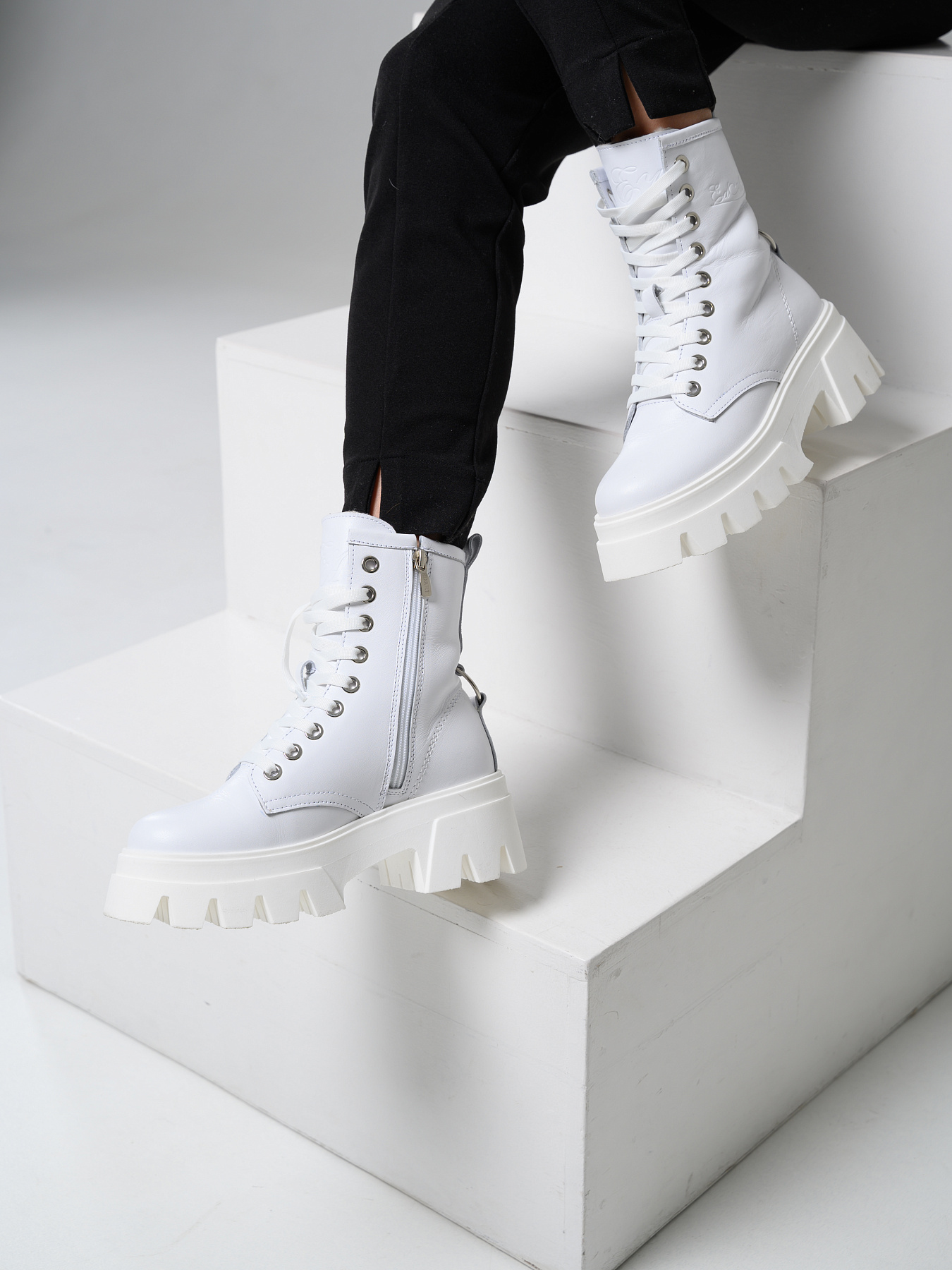 картинка Ботинки ED'ART 329.зиплайн'w. белый от интернет магазина