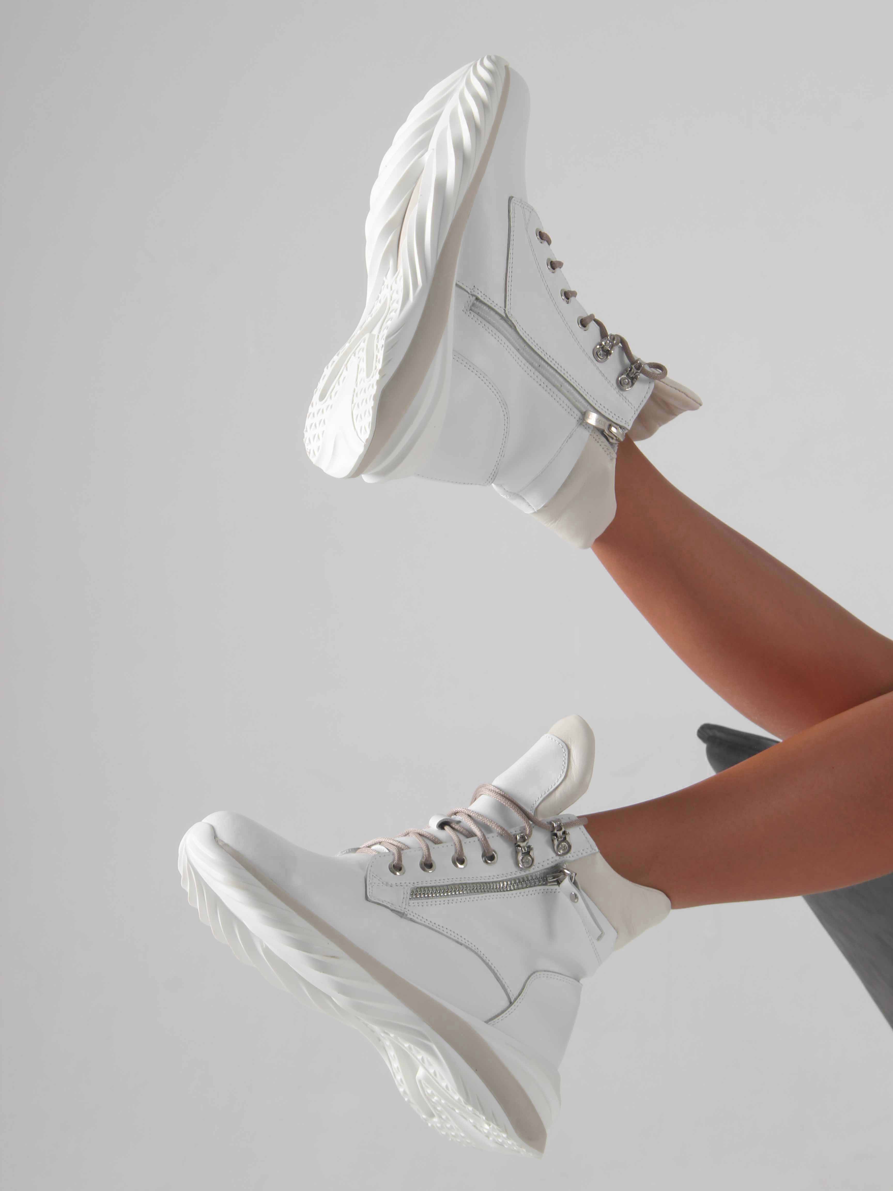 картинка Ботинки ED'ART 261.uno2'w.Белый бежевый от интернет магазина