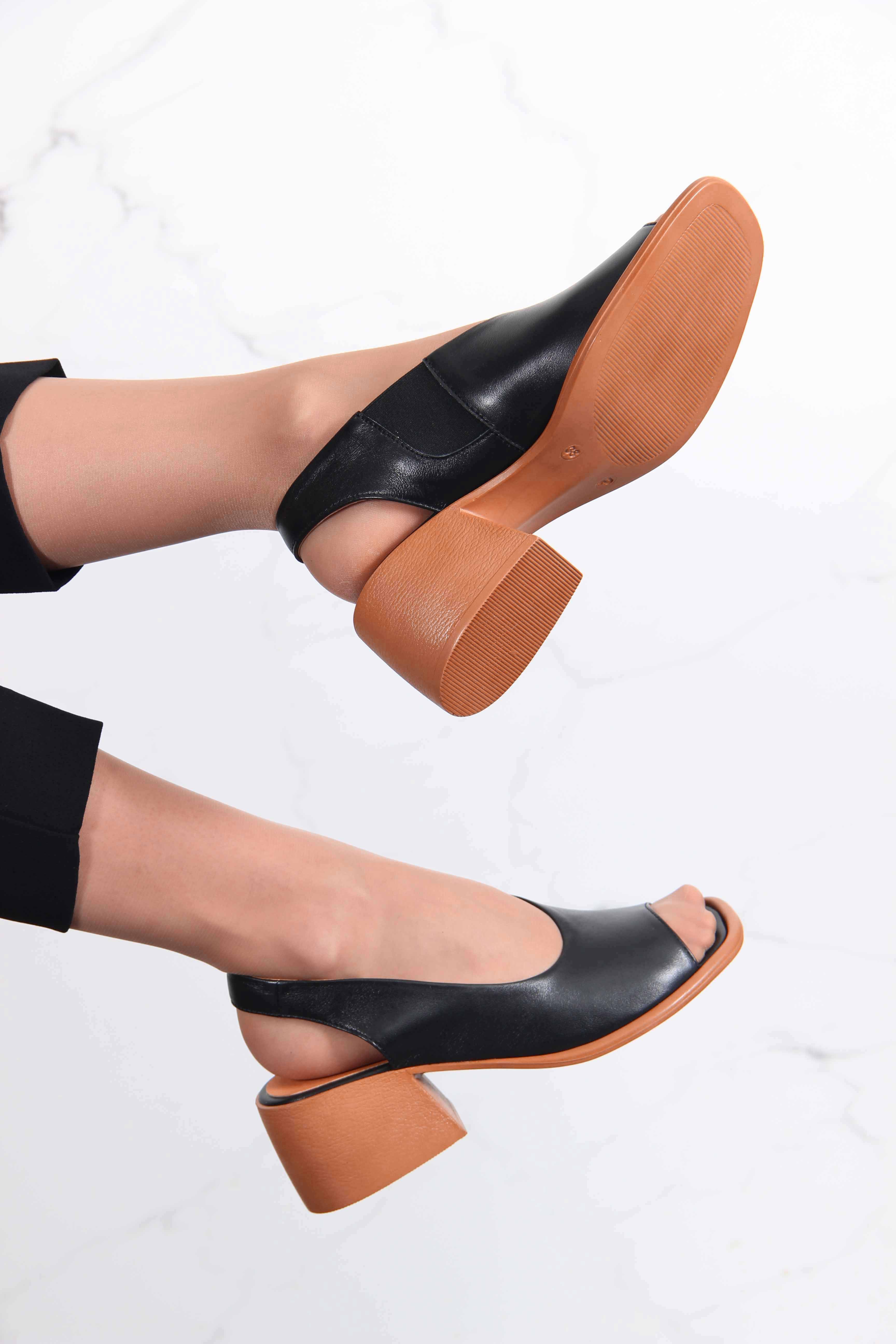 картинка Босоножки ED'ART 4011.23663'br. Черный-коричневый от интернет магазина