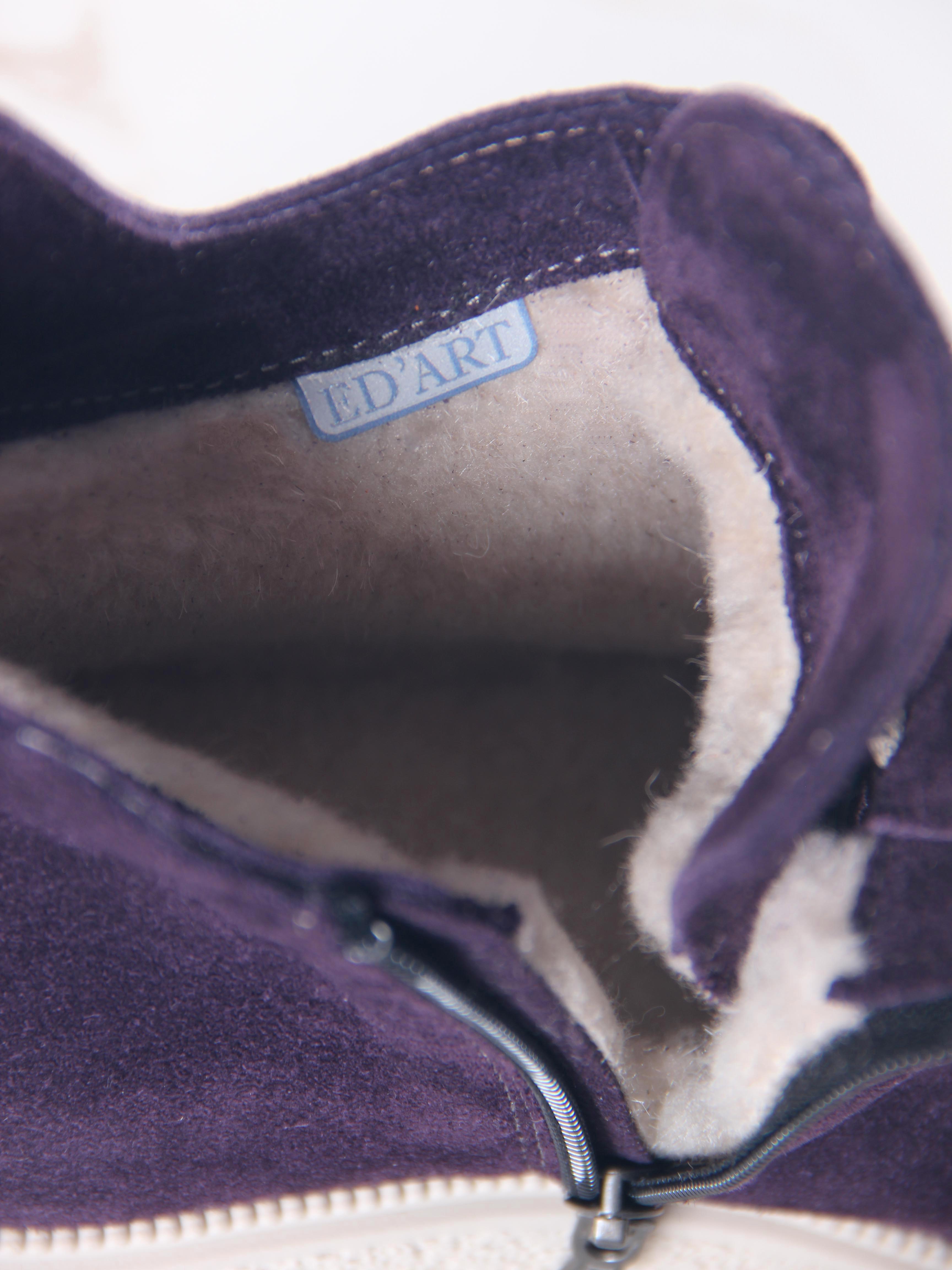 картинка Ботинки ED'ART 228.V.1541'be. сливовая замша от интернет магазина