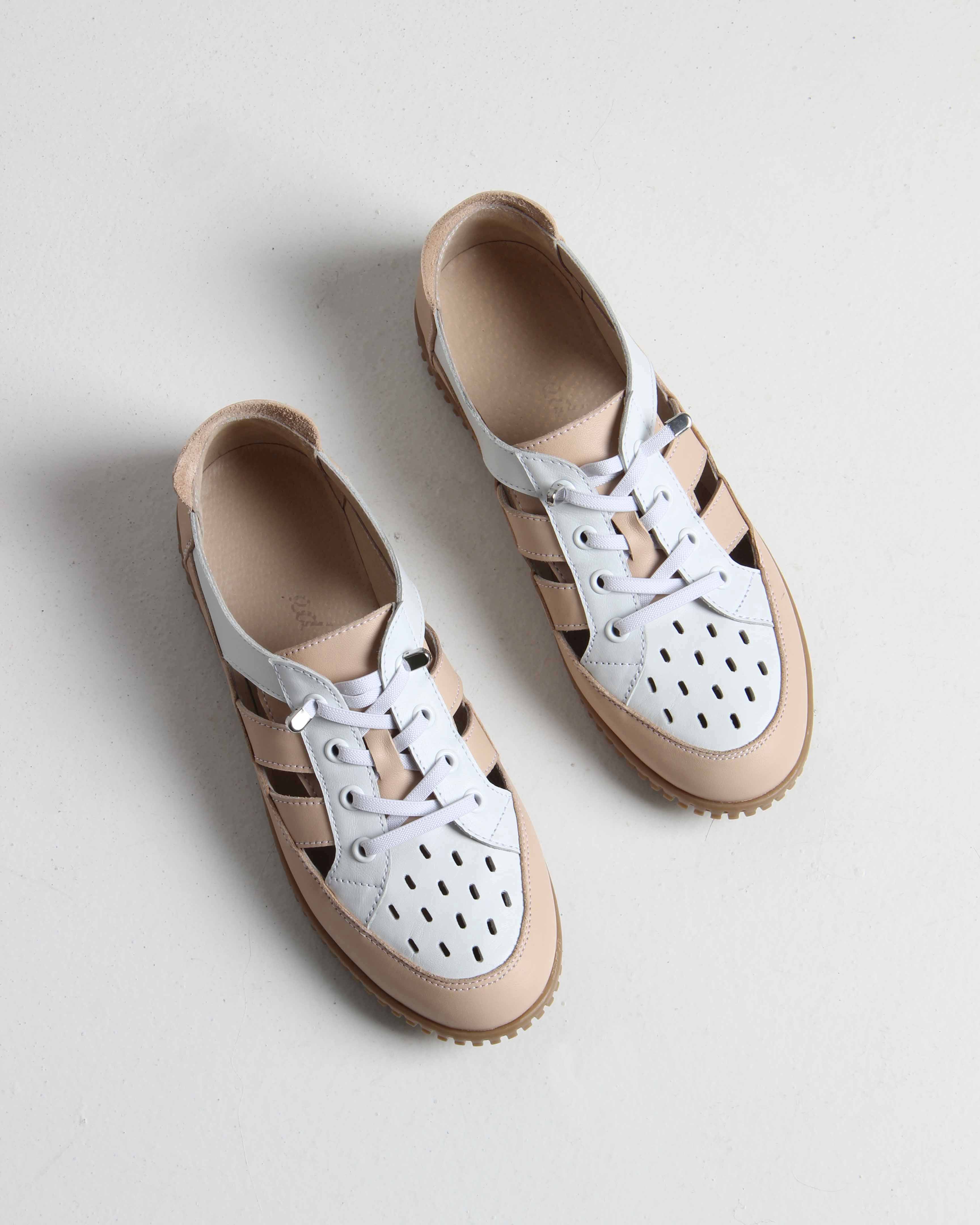 картинка Слипоны ED'ART 165.8000'be. белый-бежевый от интернет магазина