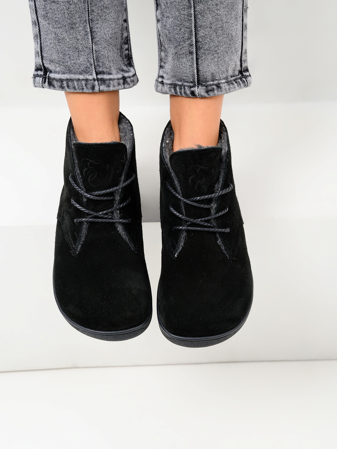 картинка Босоногие ботинки  ED'ART 208.NATA'bl.Черный замша от интернет магазина