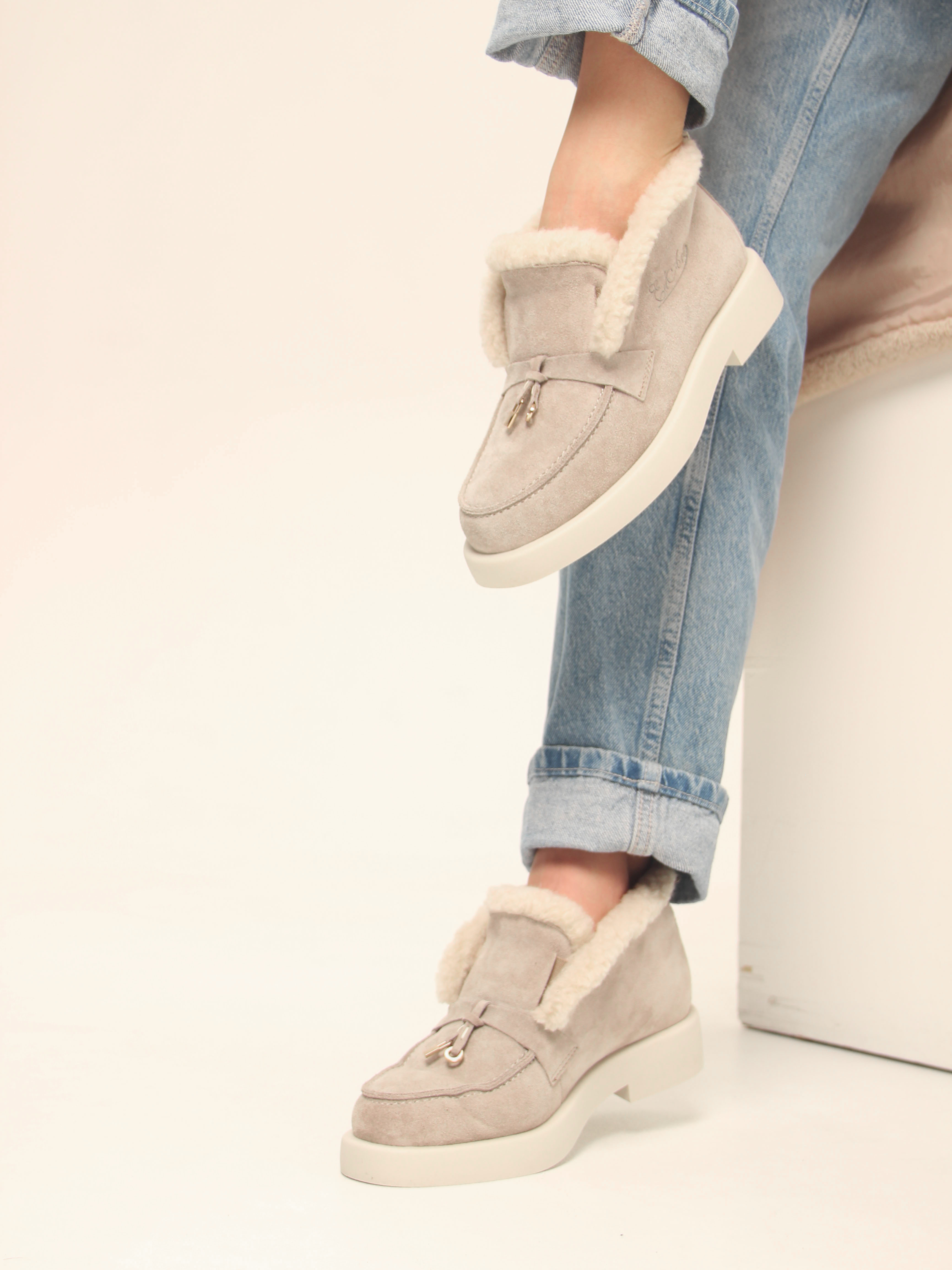 картинка Ботинки ED'ART 306.1593'be. каменный замша от интернет магазина