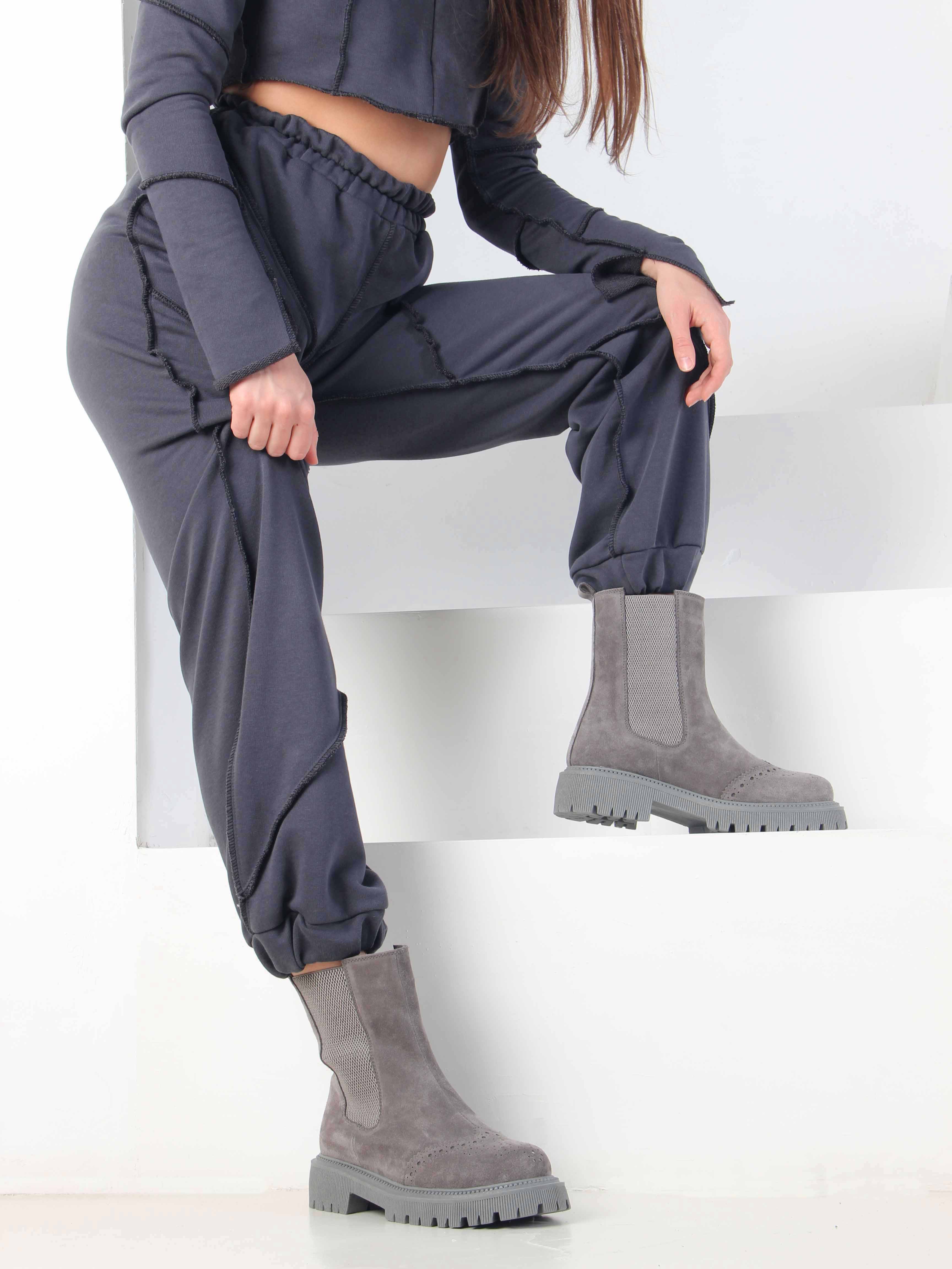 картинка Челси 360.P.taskana'gr. серый замок замша от интернет магазина