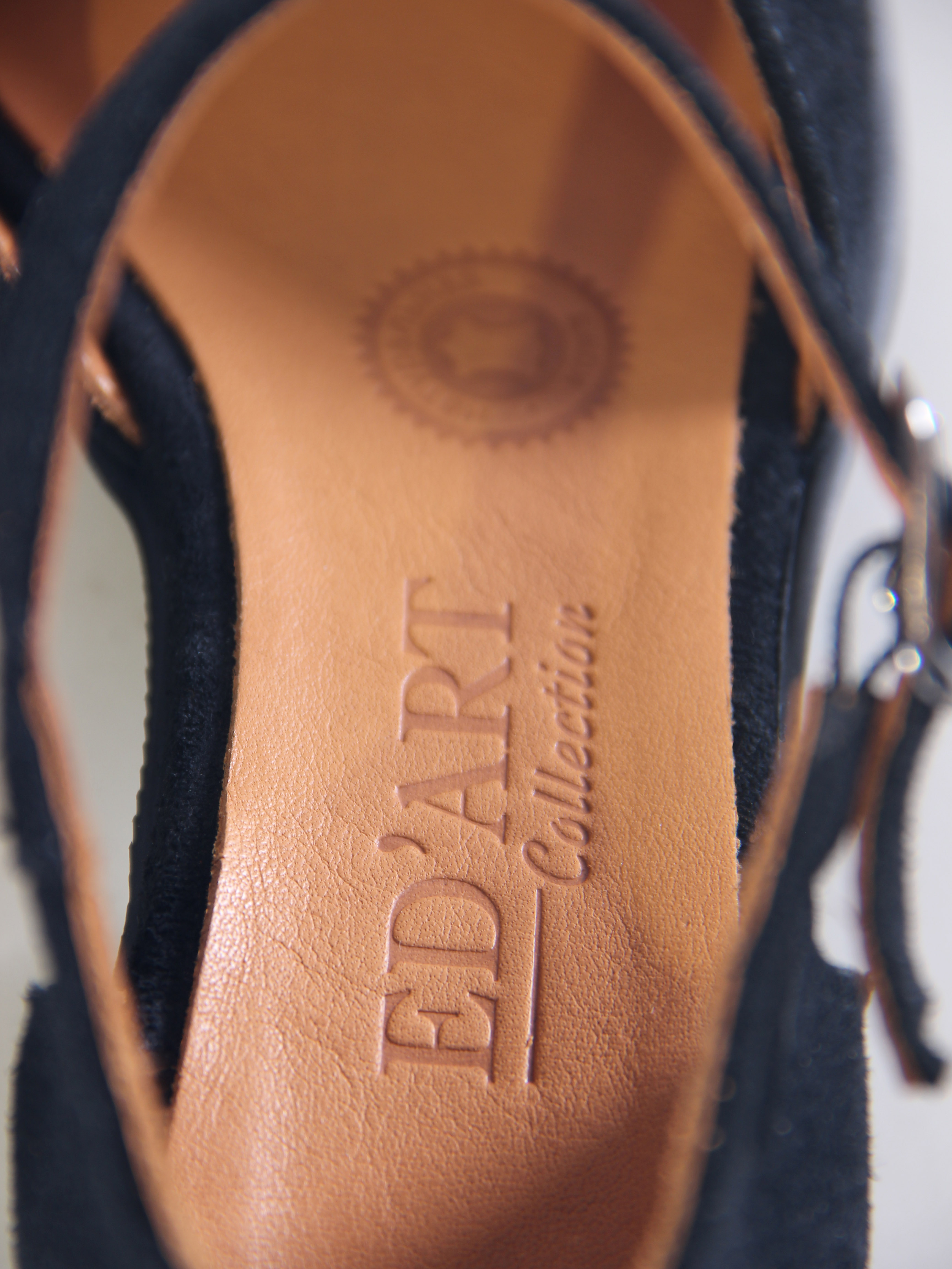 картинка Босоножки ED'ART 5033.23663'bl. Черная замша от интернет магазина