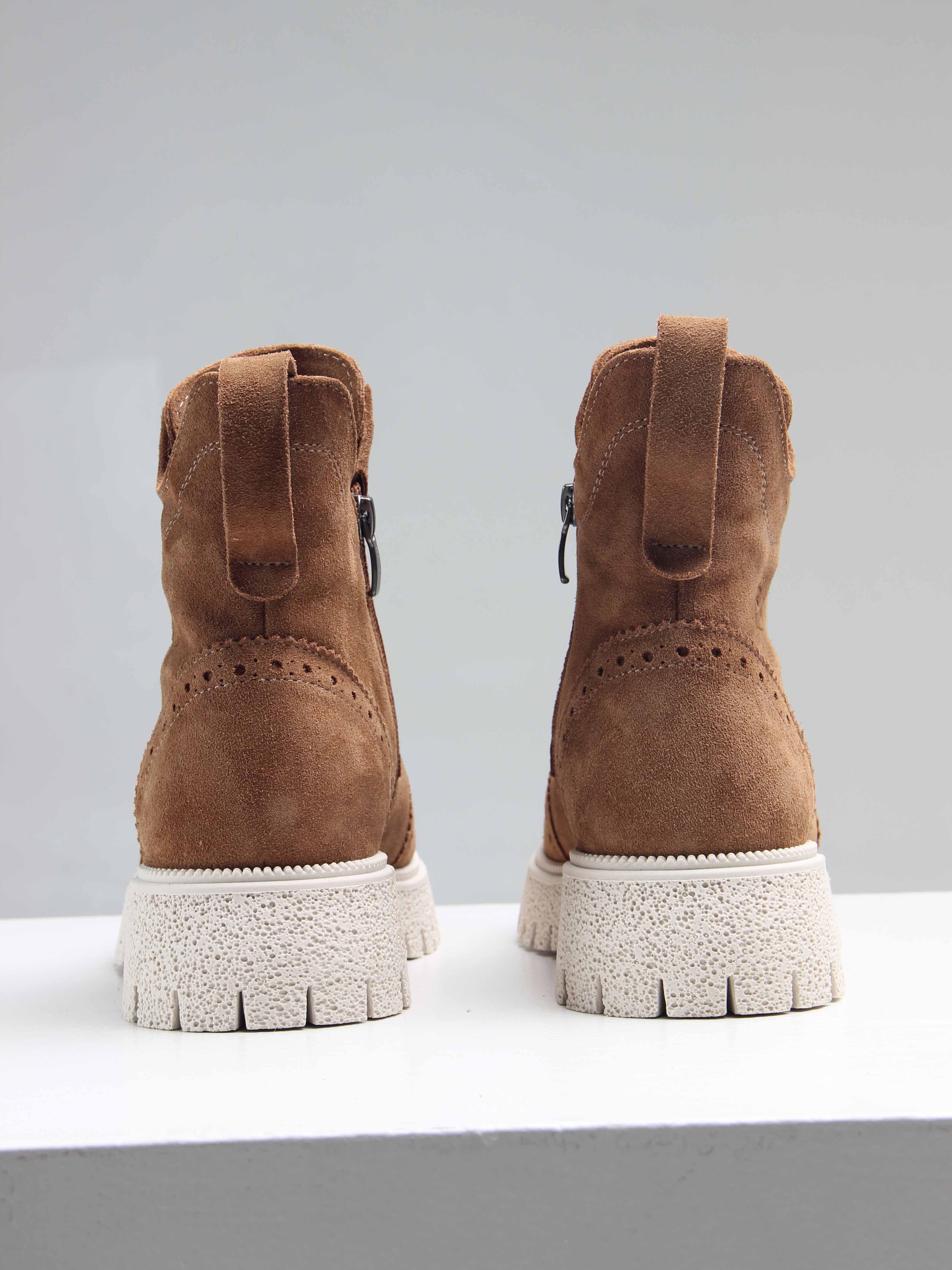 картинка Ботинки ED'ART 338.1541'be. светло-коричневый замша от интернет магазина