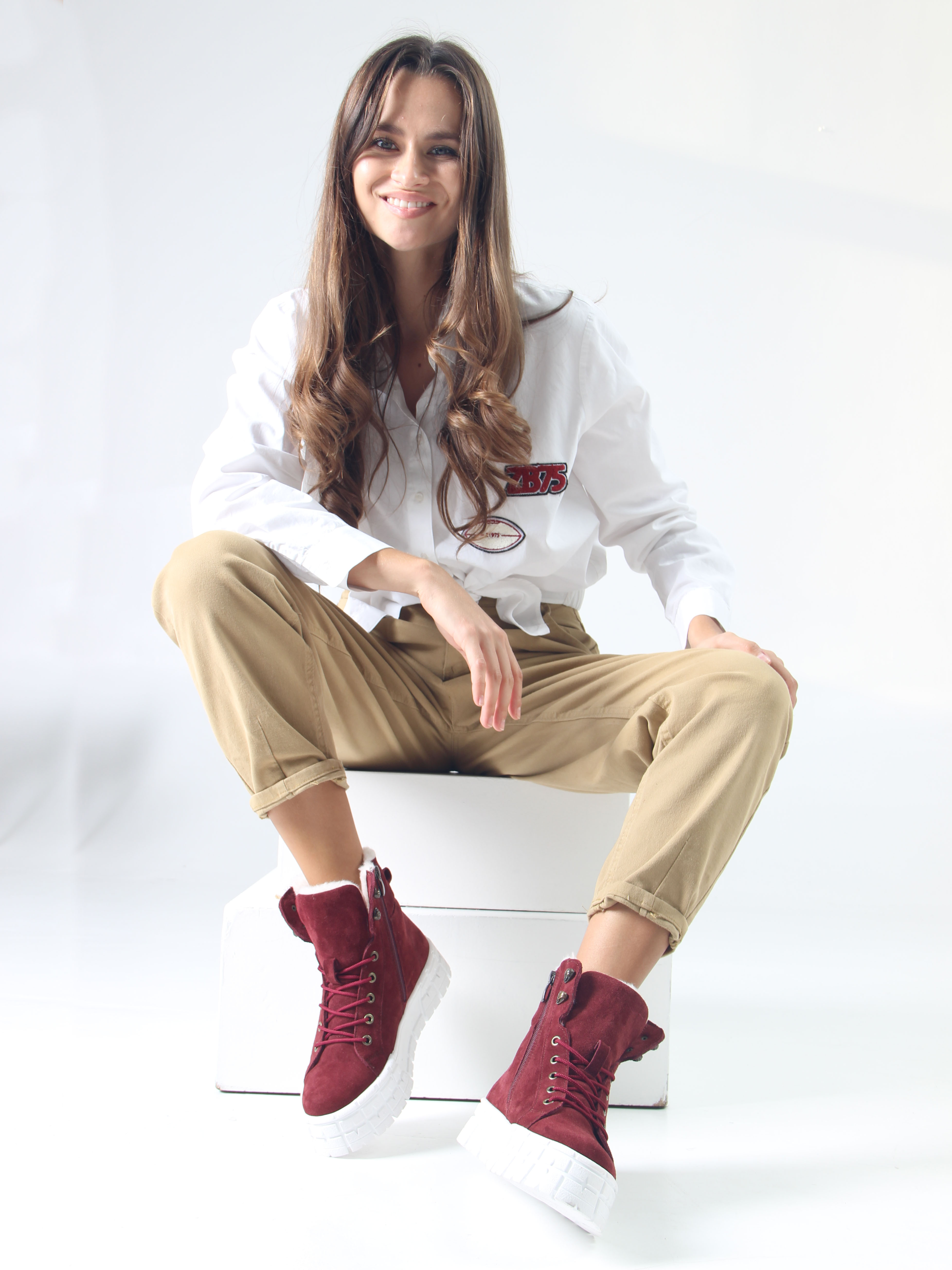 картинка Ботинки ED'ART 216.212131'w. бордо замша от интернет магазина